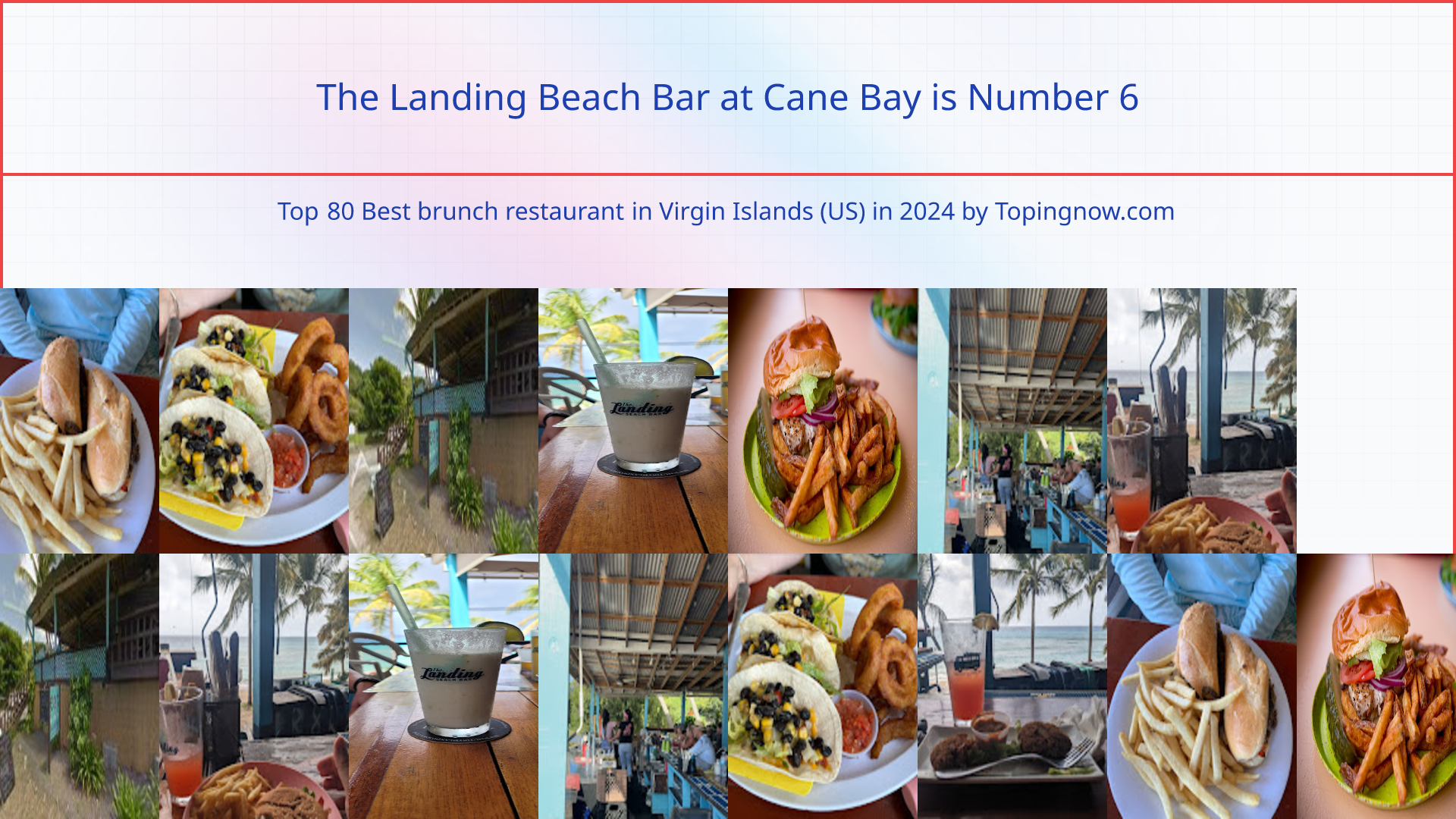 The Landing Beach Bar at Cane Bay: Top 80 Best brunch restaurant in Virgin Islands (US) in 2025