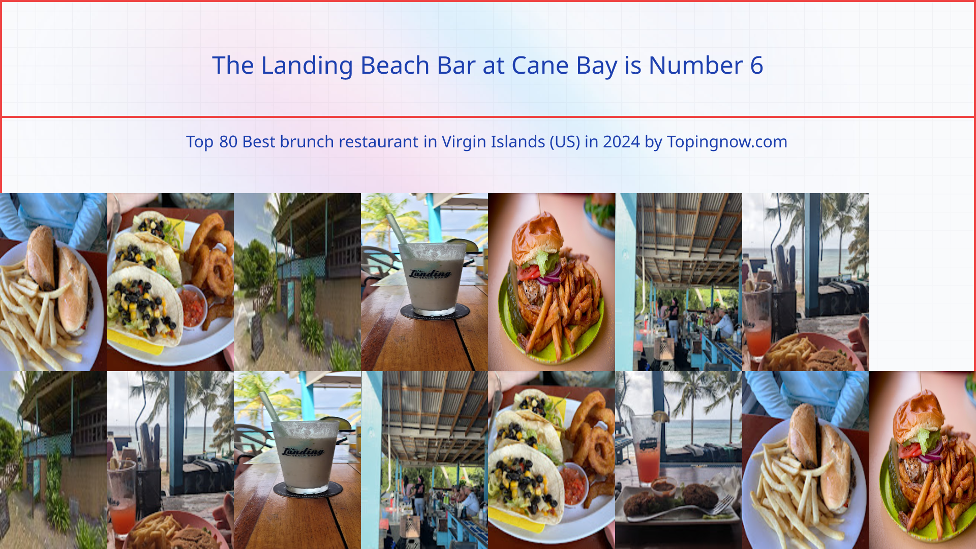 The Landing Beach Bar at Cane Bay: Top 80 Best brunch restaurant in Virgin Islands (US) in 2024