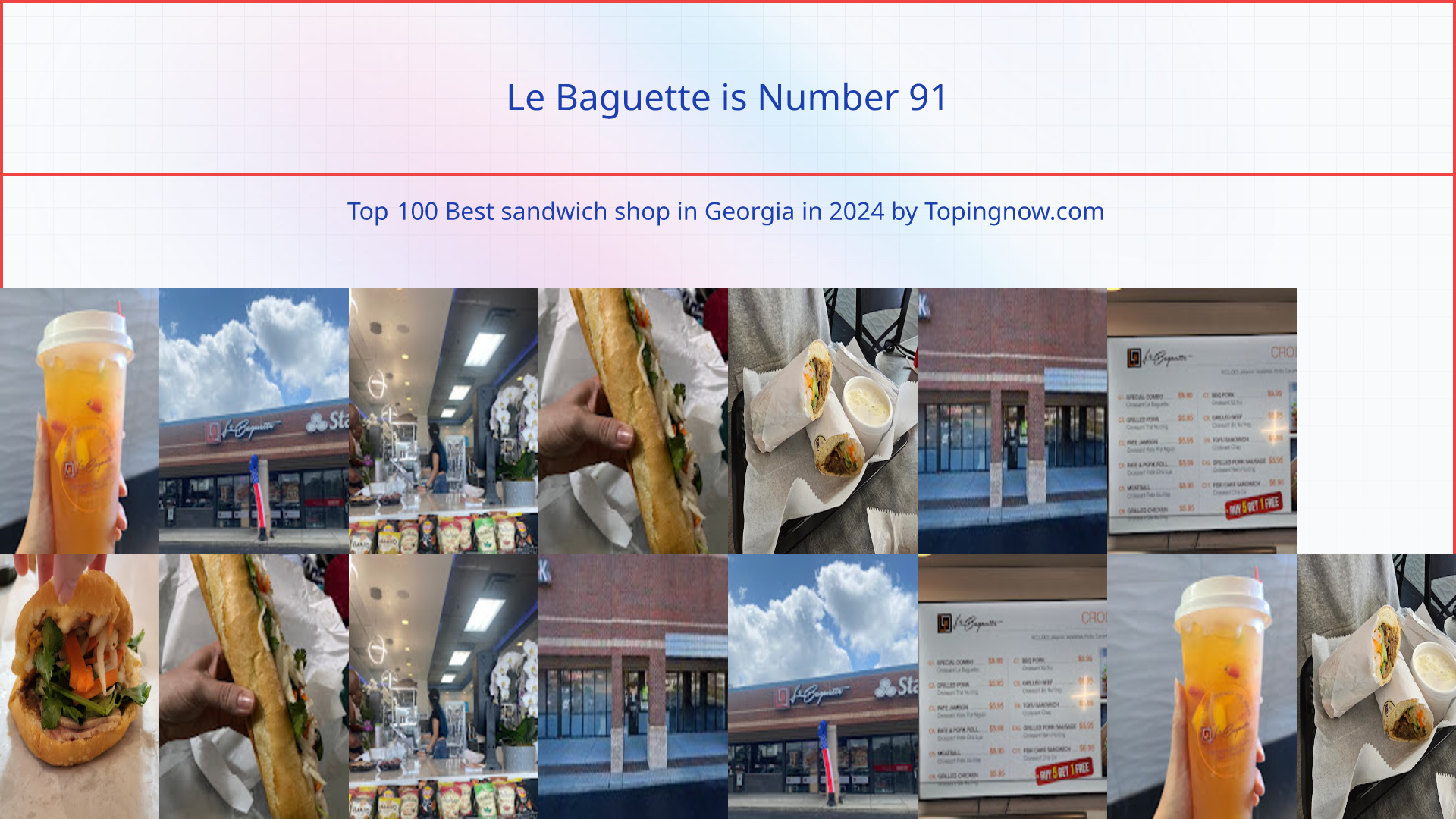 Le Baguette: Top 100 Best sandwich shop in Georgia in 2024