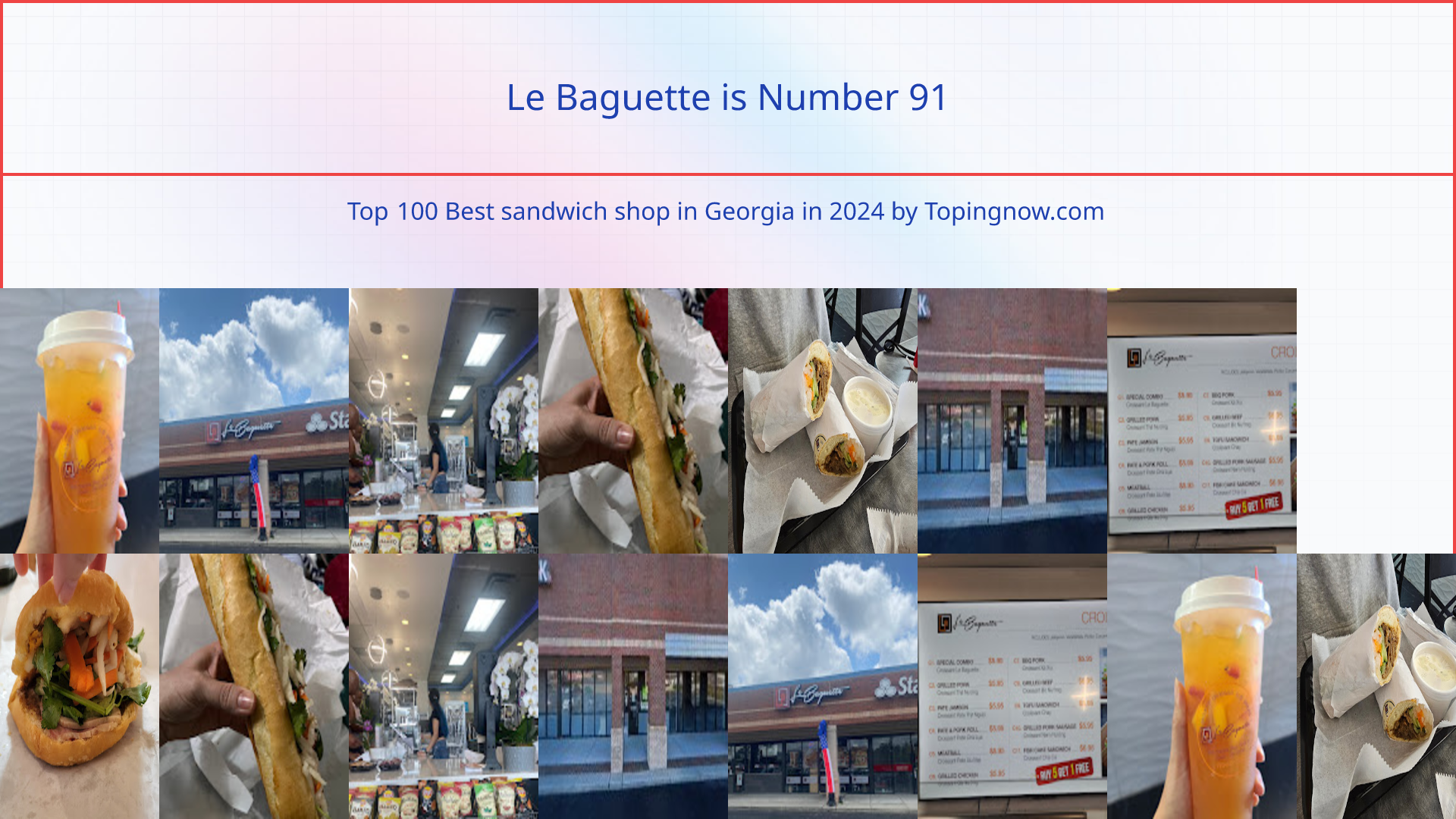 Le Baguette: Top 100 Best sandwich shop in Georgia in 2025