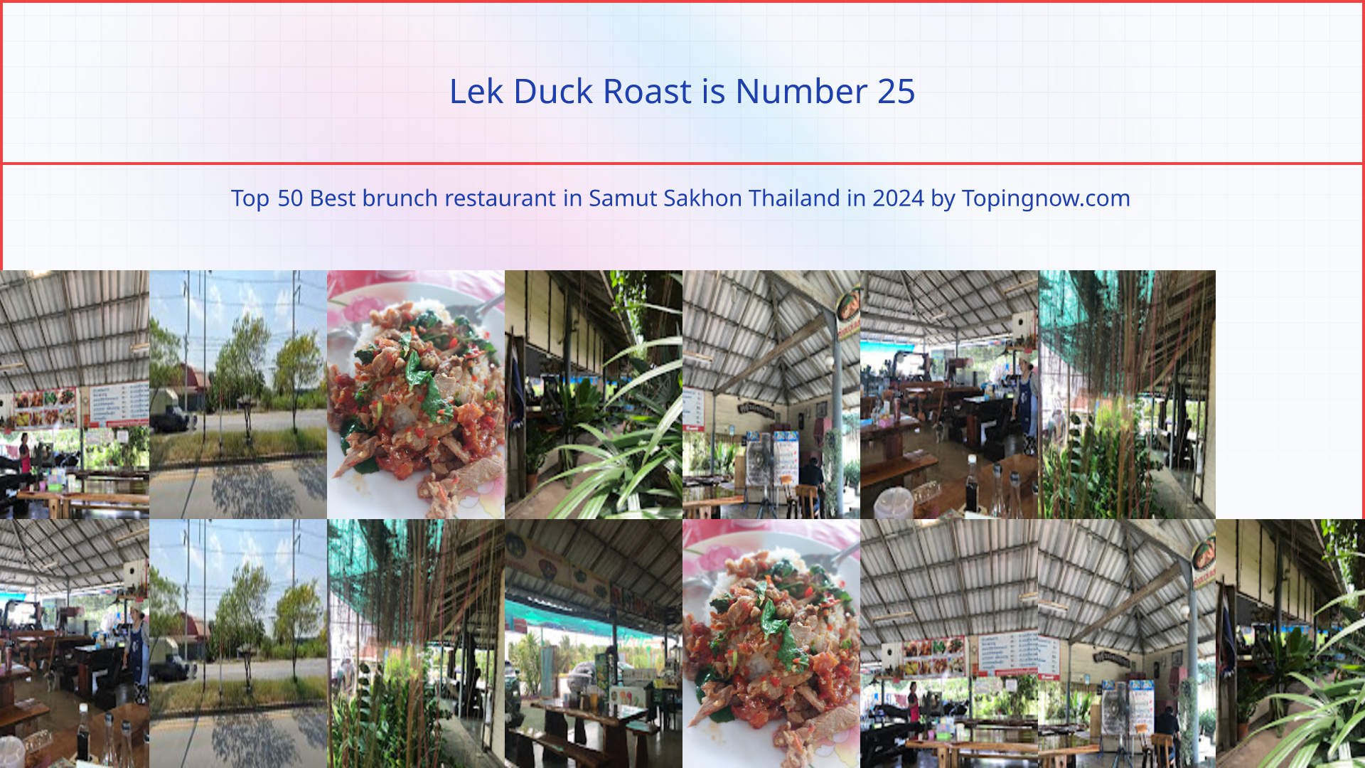 Lek Duck Roast: Top 50 Best brunch restaurant in Samut Sakhon Thailand in 2024