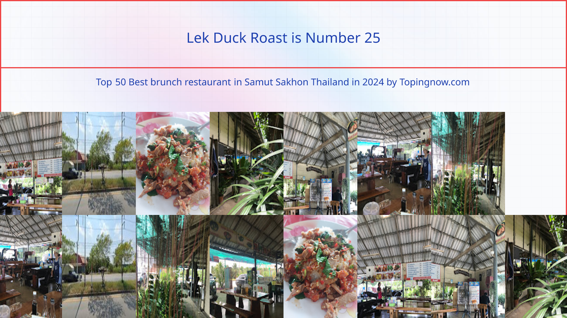 Lek Duck Roast: Top 50 Best brunch restaurant in Samut Sakhon Thailand in 2025