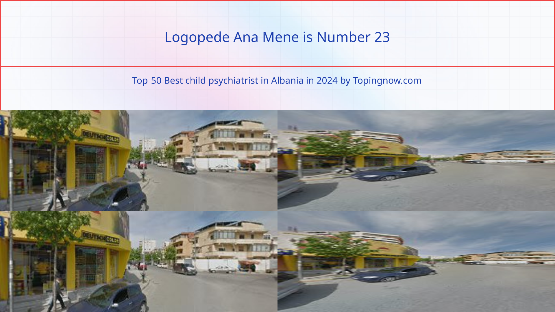Logopede Ana Mene: Top 50 Best child psychiatrist in Albania in 2024