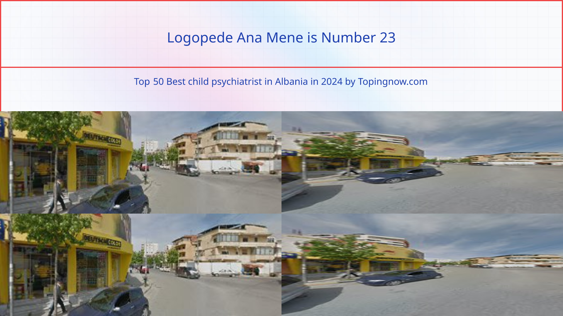 Logopede Ana Mene: Top 50 Best child psychiatrist in Albania in 2025