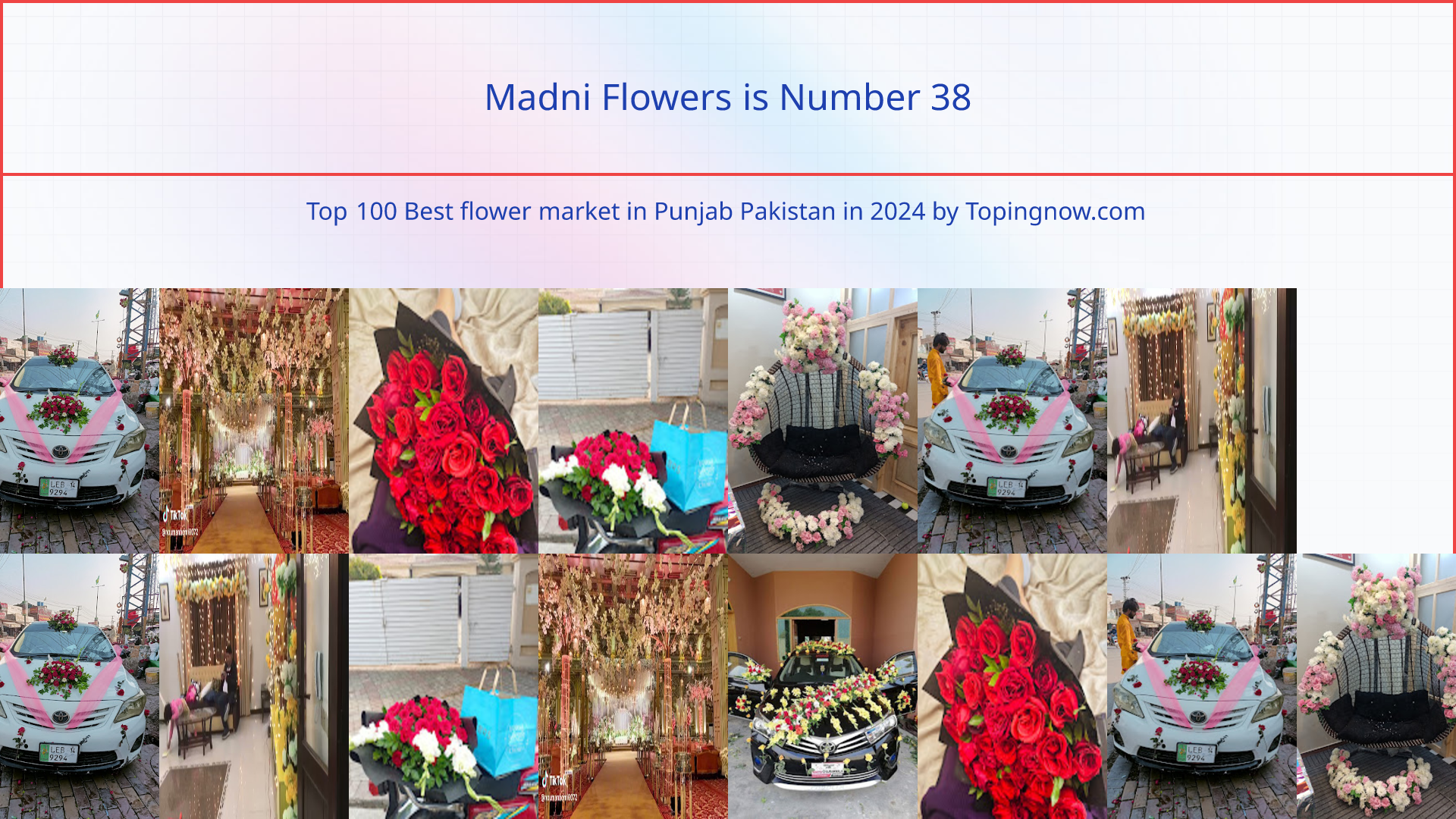 Madni Flowers: Top 100 Best flower market in Punjab Pakistan in 2024