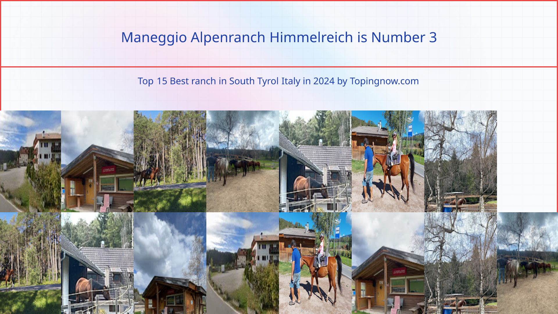 Maneggio Alpenranch Himmelreich: Top 15 Best ranch in South Tyrol Italy in 2024