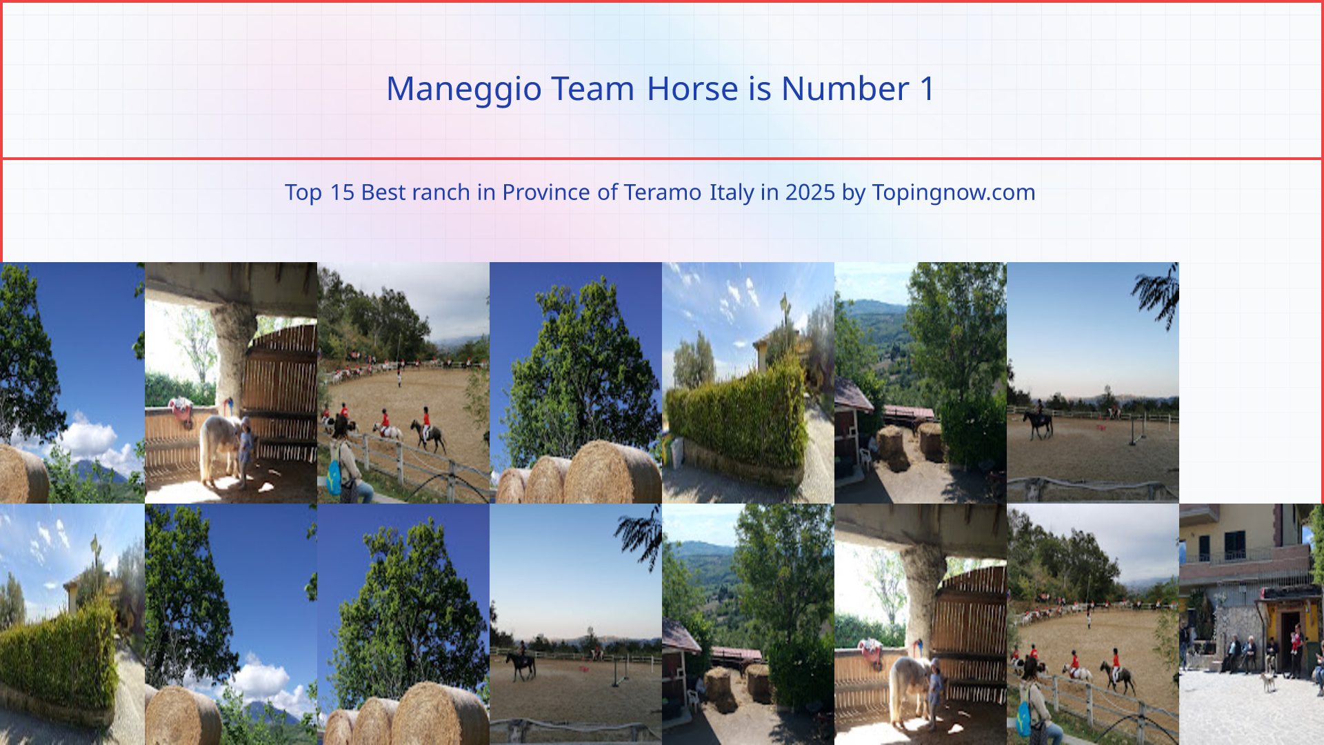 Maneggio Team Horse: Top 15 Best ranch in Province of Teramo Italy in 2025