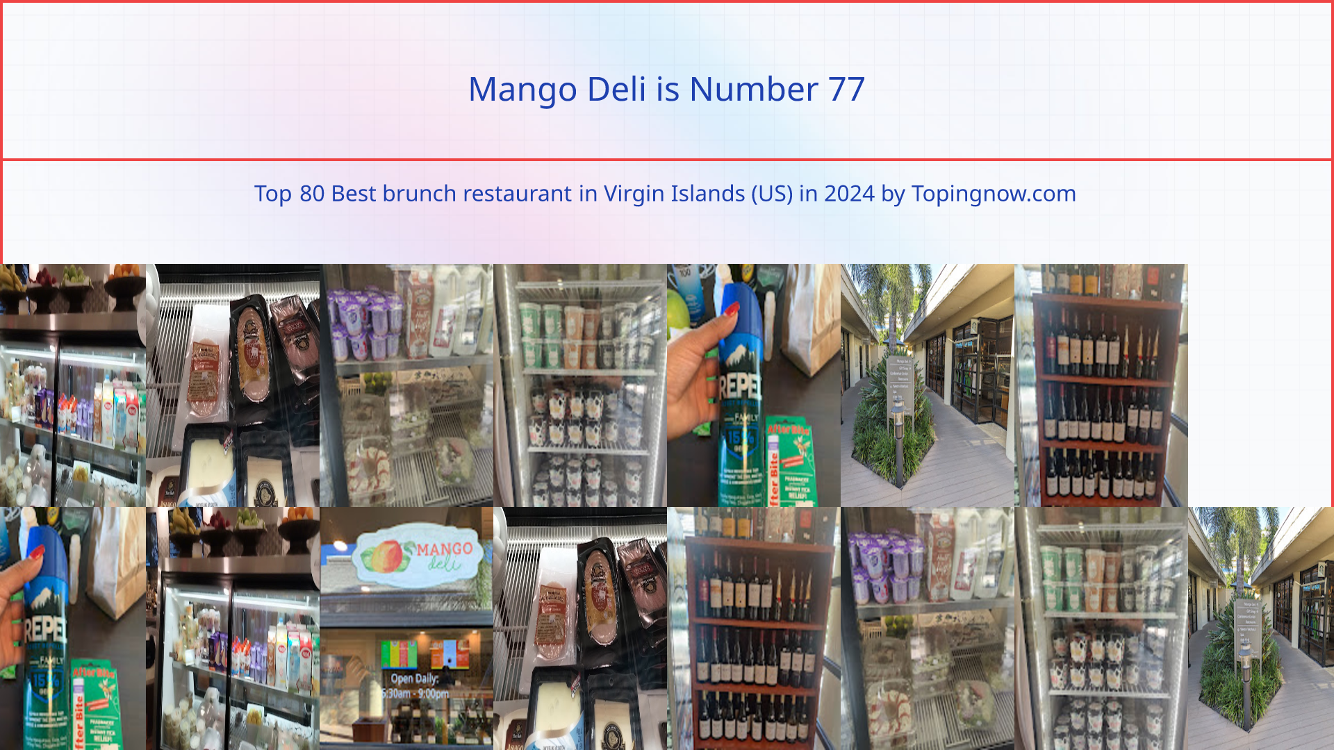 Mango Deli: Top 80 Best brunch restaurant in Virgin Islands (US) in 2024