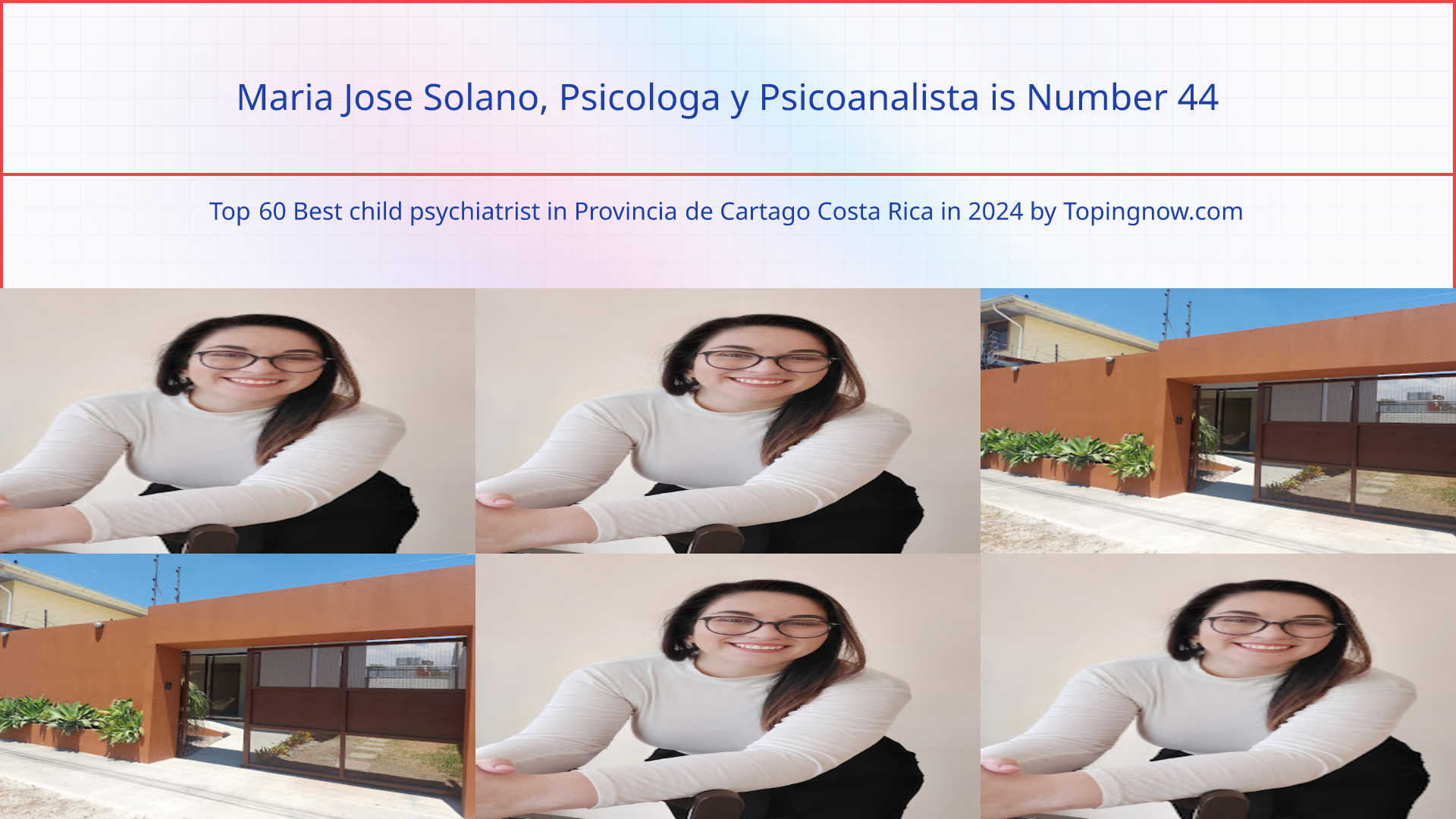 Maria Jose Solano, Psicologa y Psicoanalista: Top 60 Best child psychiatrist in Provincia de Cartago Costa Rica in 2025