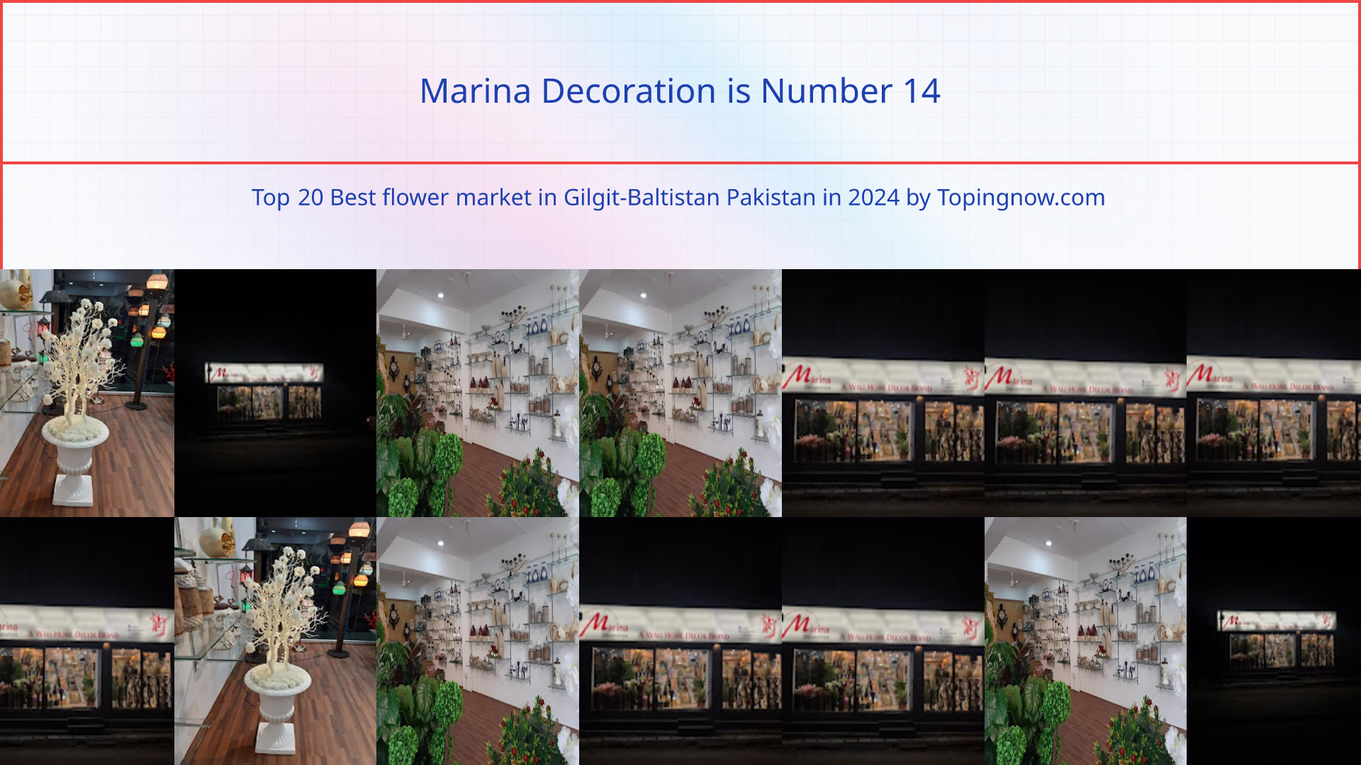 Marina Decoration: Top 20 Best flower market in Gilgit-Baltistan Pakistan in 2024