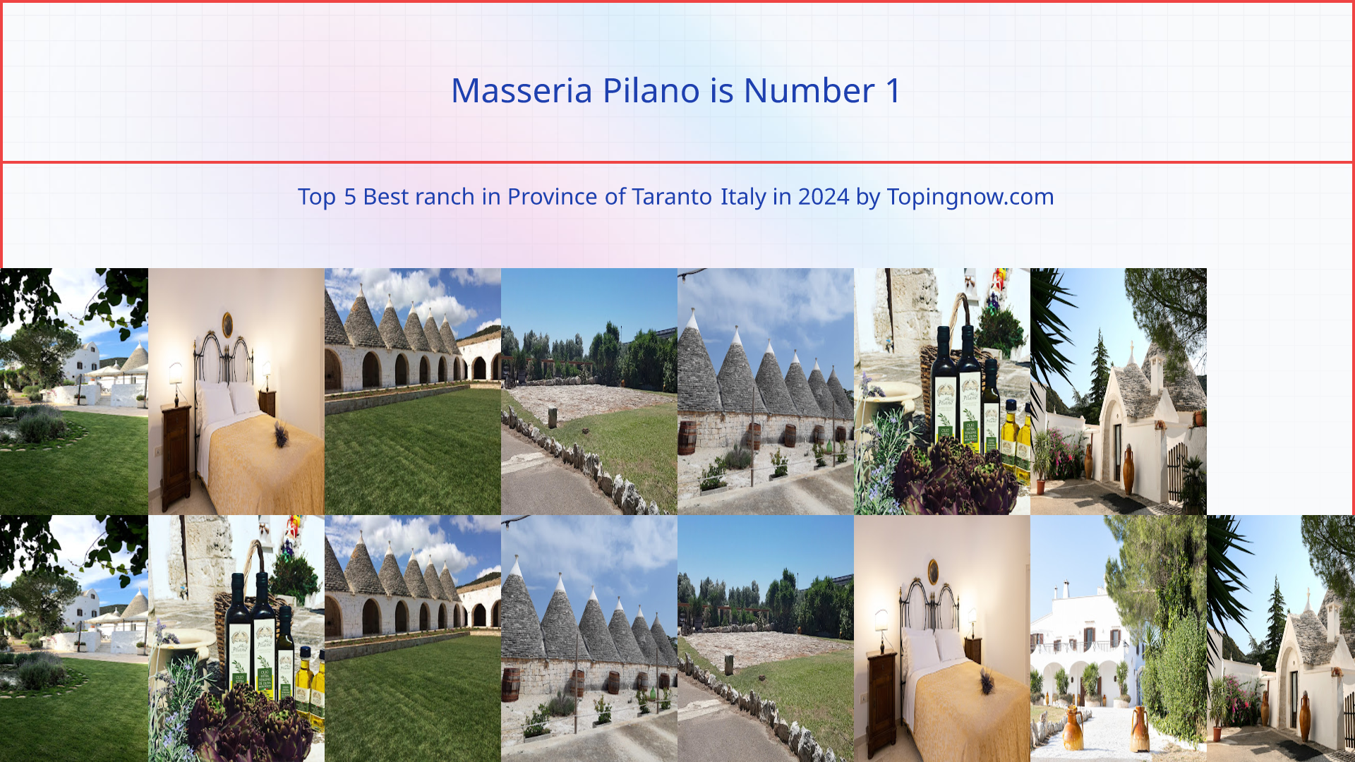 Masseria Pilano: Top 5 Best ranch in Province of Taranto Italy in 2024