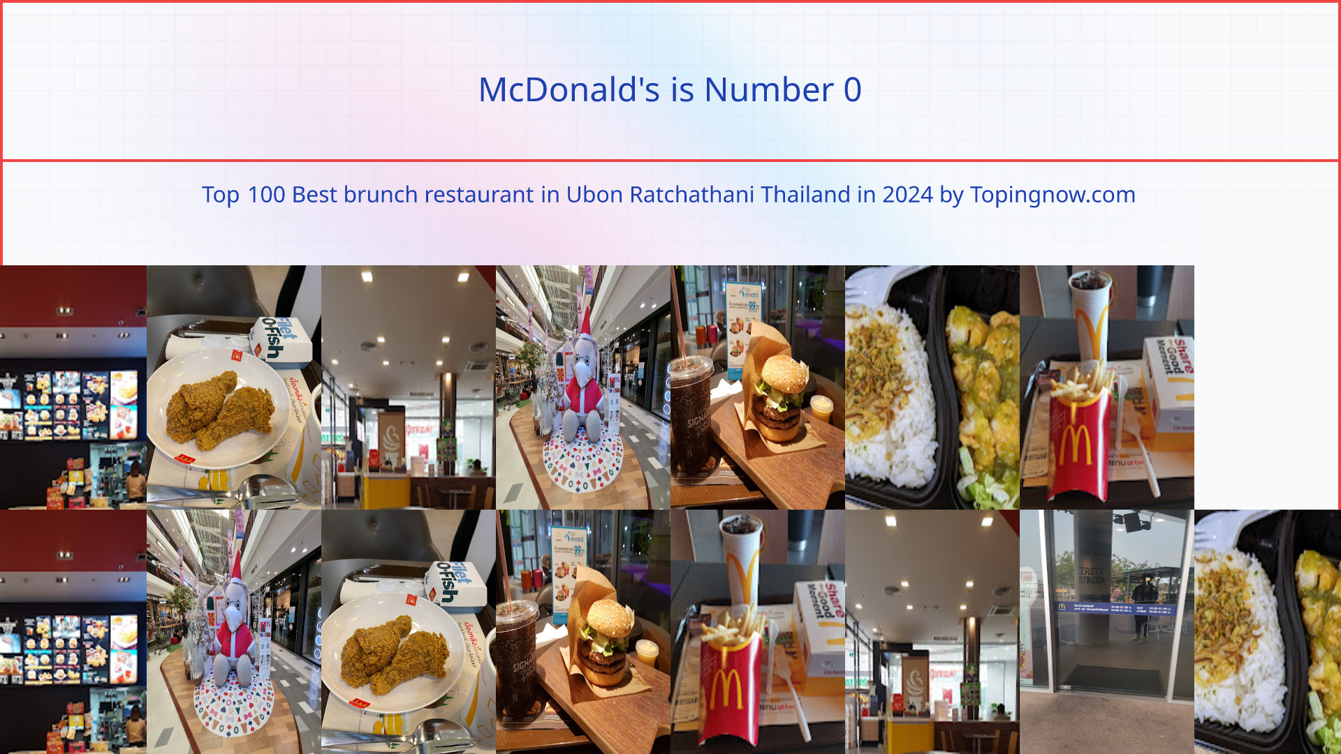 McDonald's: Top 100 Best brunch restaurant in Ubon Ratchathani Thailand in 2024