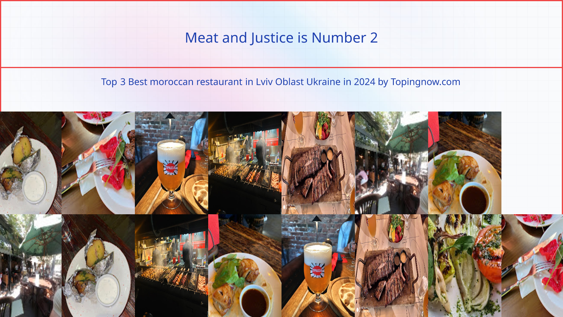 Meat and Justice: Top 3 Best moroccan restaurant in Lviv Oblast Ukraine in 2025