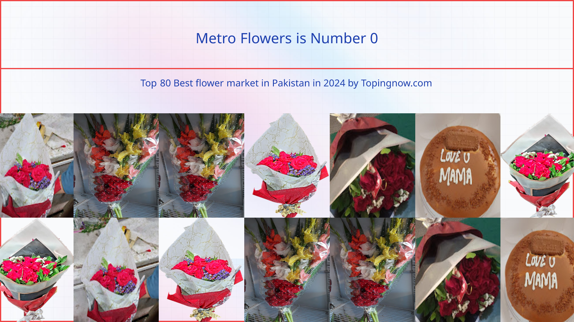 Metro Flowers: Top 80 Best flower market in Pakistan in 2024