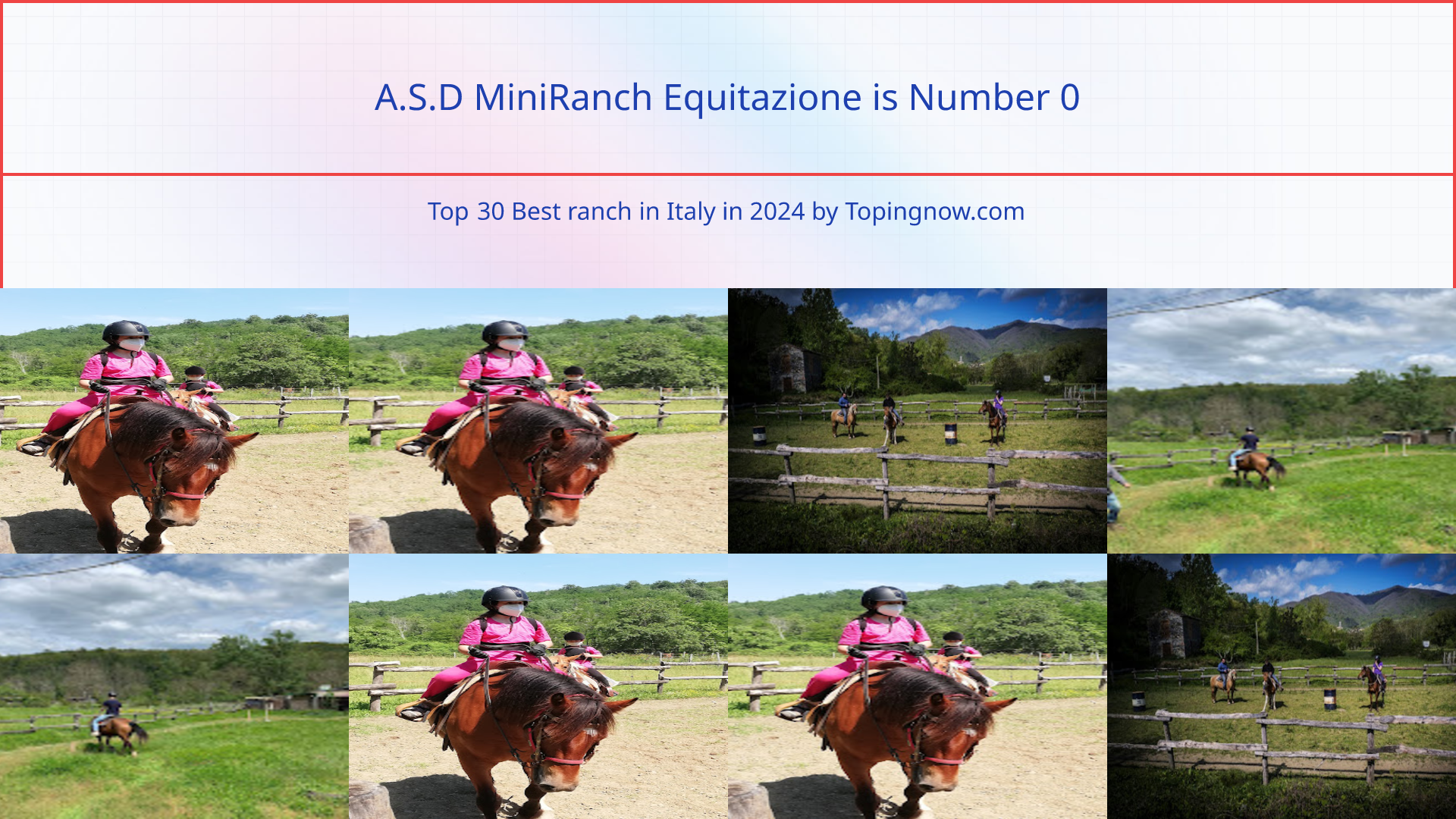 A.S.D MiniRanch Equitazione: Top 30 Best ranch in Italy in 2024