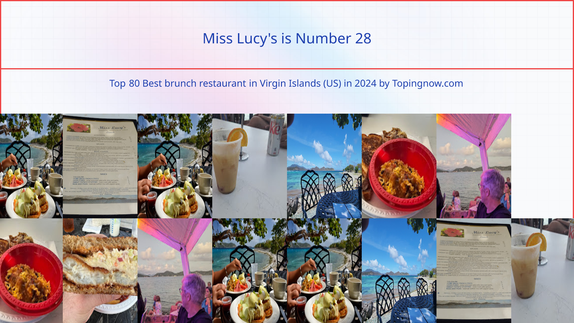 Miss Lucy's: Top 80 Best brunch restaurant in Virgin Islands (US) in 2025