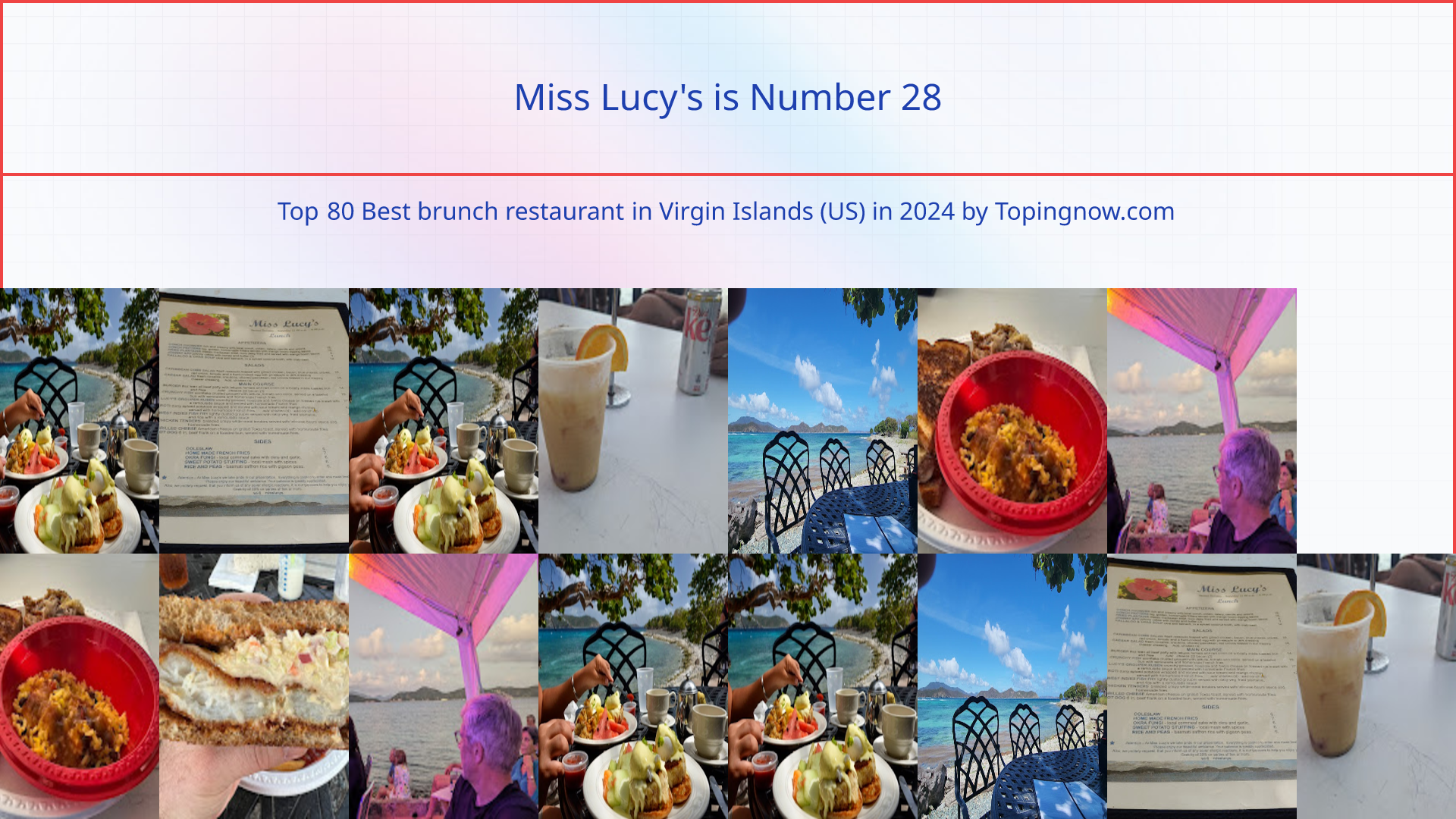 Miss Lucy's: Top 80 Best brunch restaurant in Virgin Islands (US) in 2024