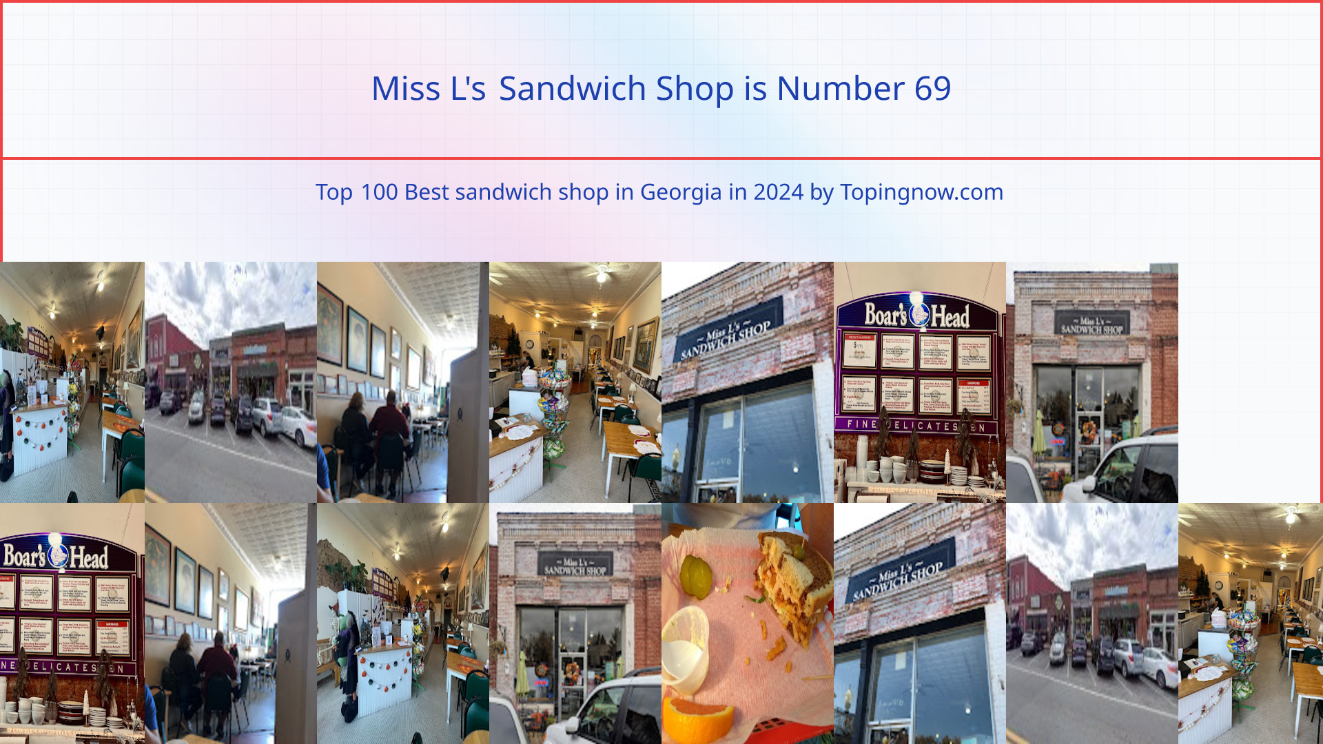 Miss L's Sandwich Shop: Top 100 Best sandwich shop in Georgia in 2025