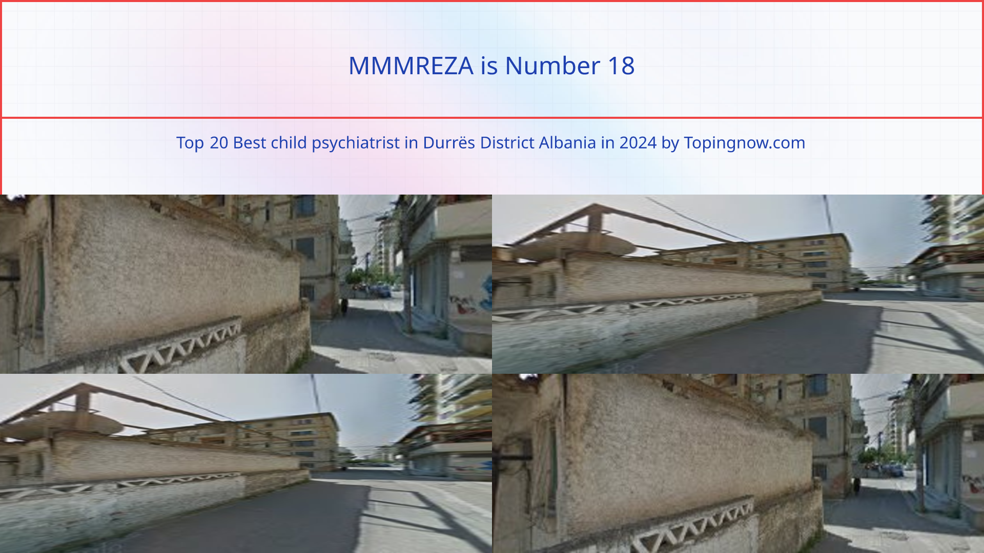 MMMREZA: Top 20 Best child psychiatrist in Durrës District Albania in 2025