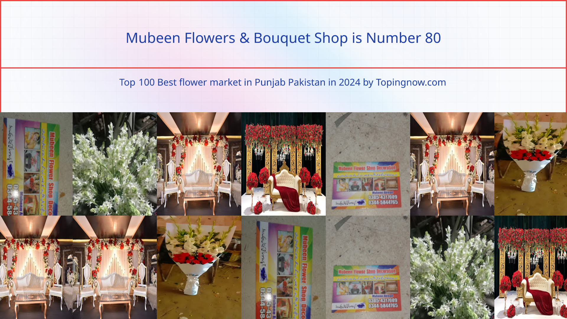 Mubeen Flowers & Bouquet Shop: Top 100 Best flower market in Punjab Pakistan in 2025