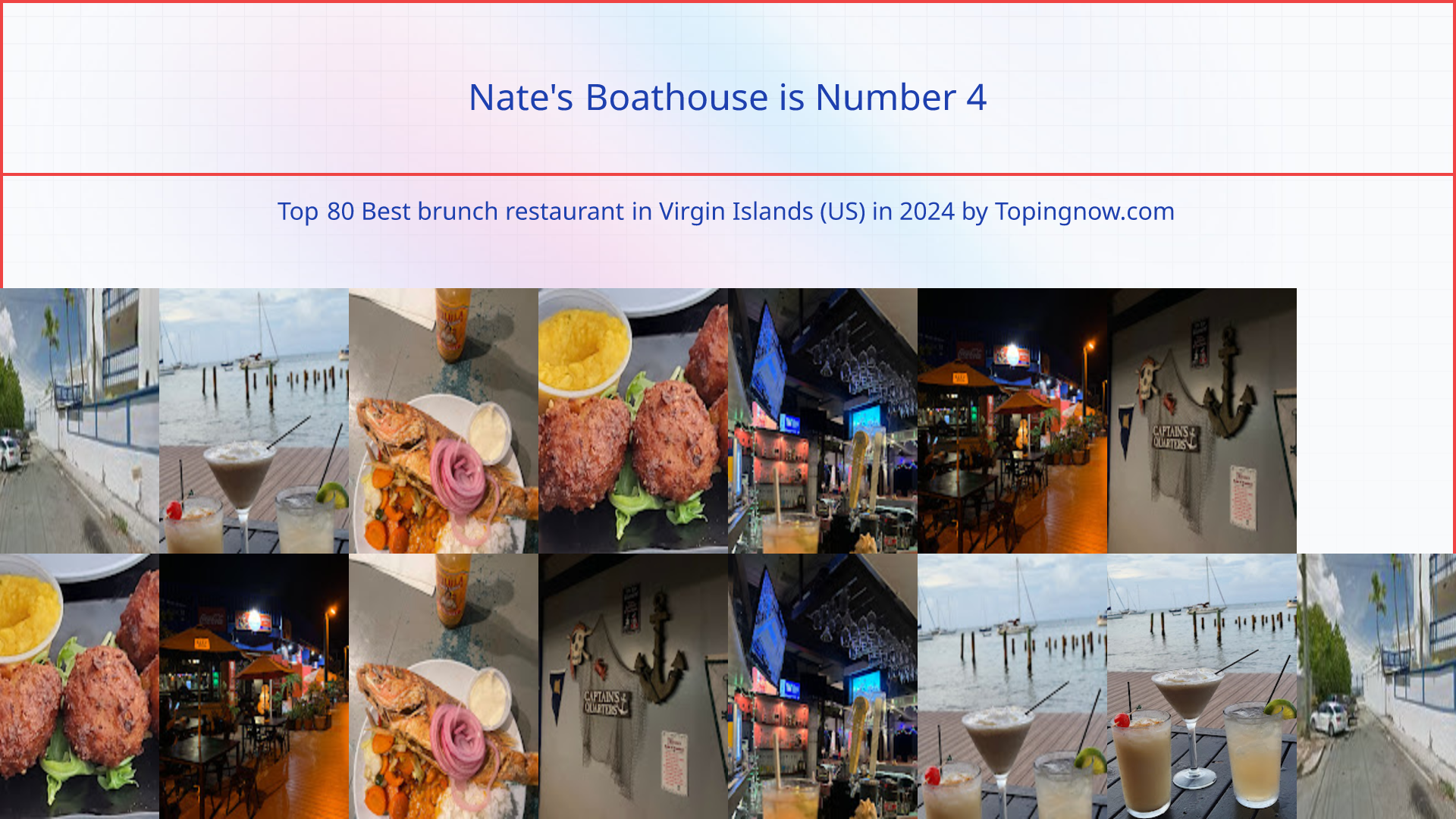Nate's Boathouse: Top 80 Best brunch restaurant in Virgin Islands (US) in 2024