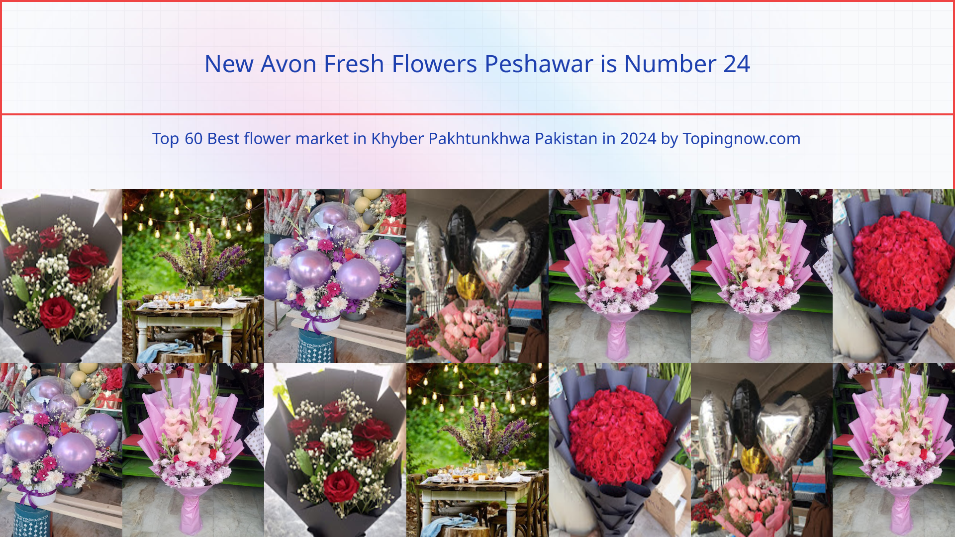 New Avon Fresh Flowers Peshawar: Top 60 Best flower market in Khyber Pakhtunkhwa Pakistan in 2024