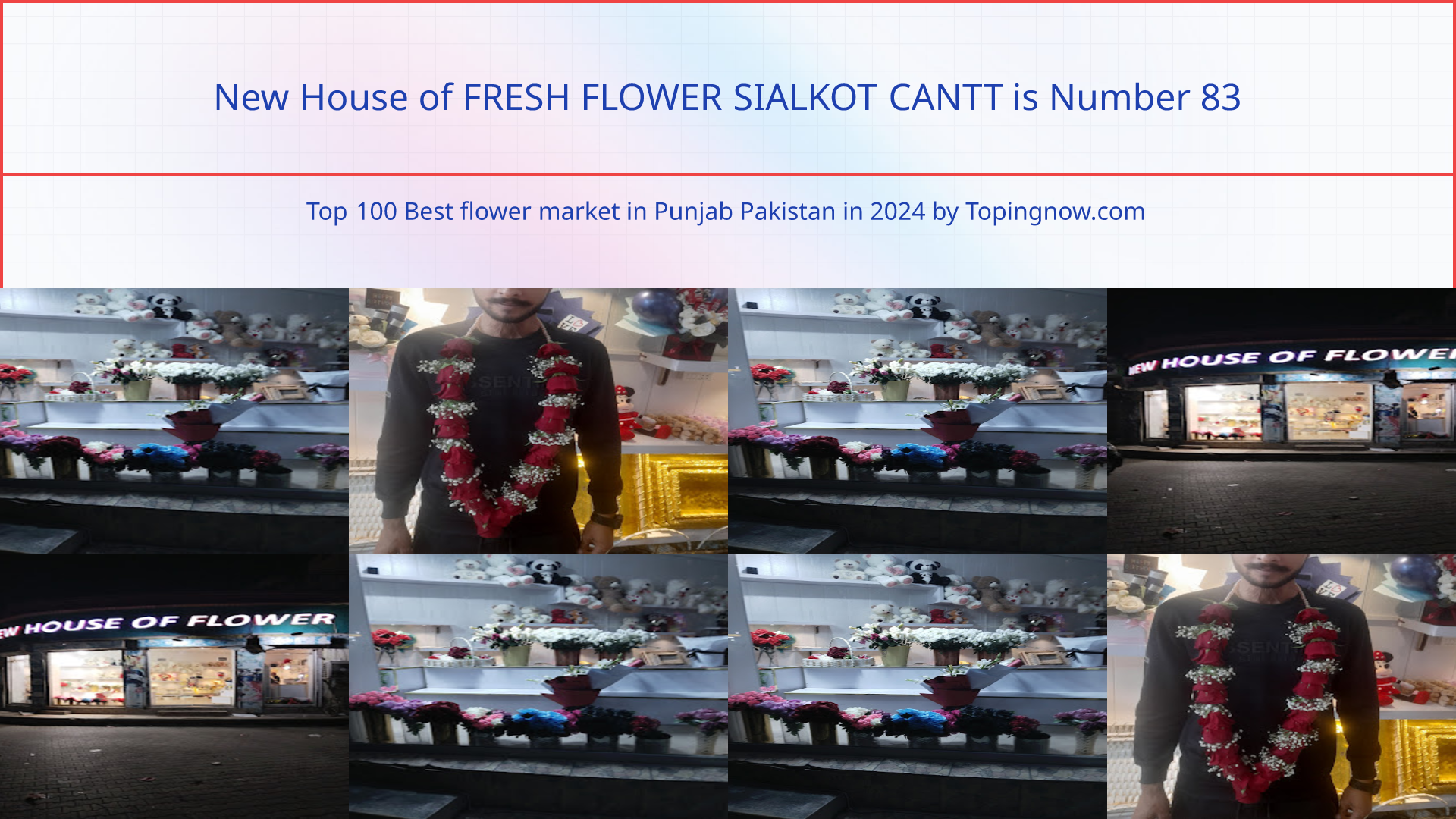 New House of FRESH FLOWER SIALKOT CANTT: Top 100 Best flower market in Punjab Pakistan in 2024