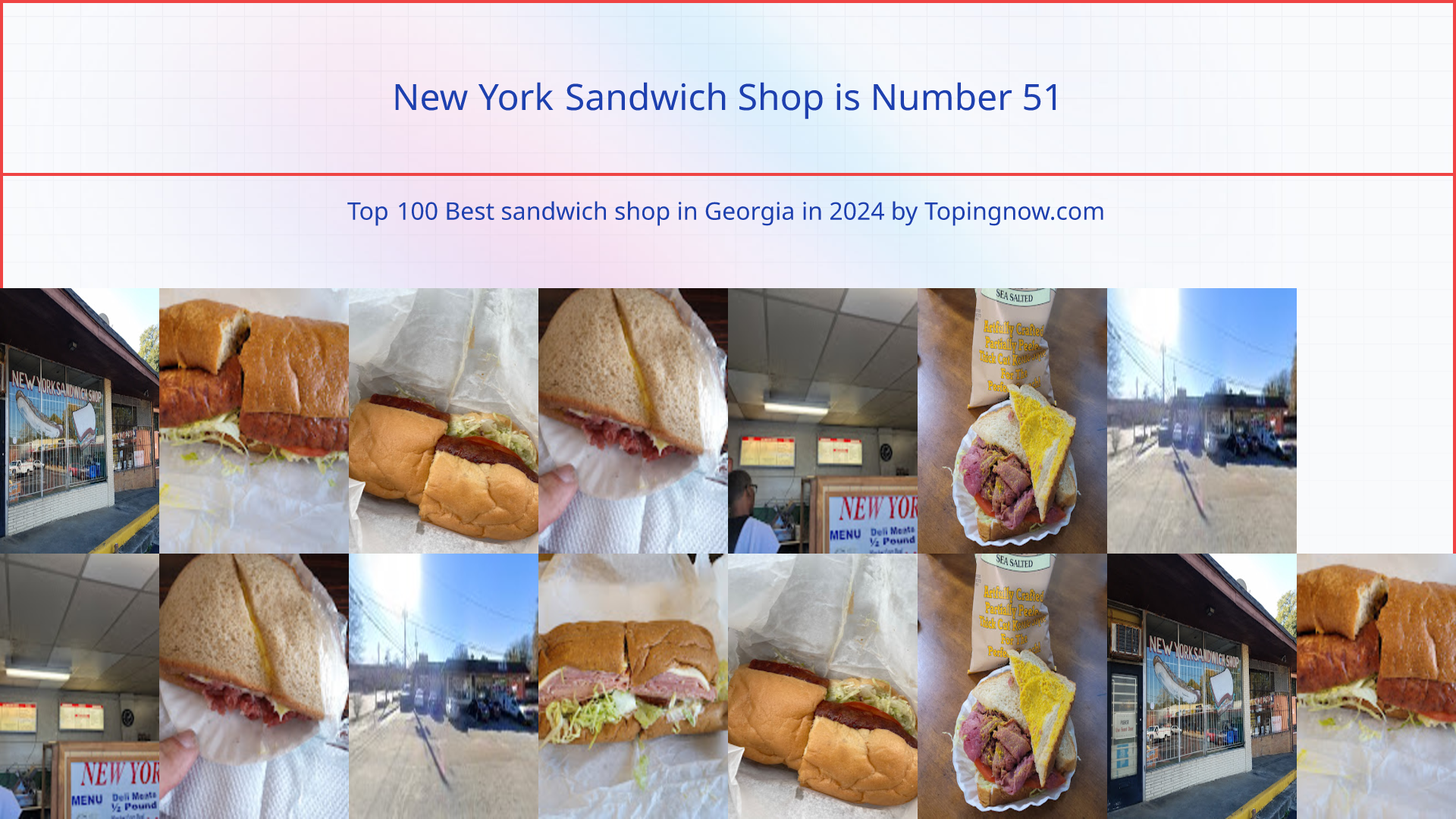 New York Sandwich Shop: Top 100 Best sandwich shop in Georgia in 2025