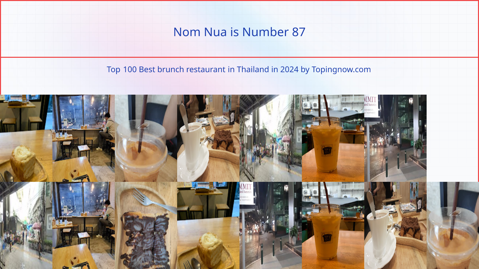 Nom Nua: Top 100 Best brunch restaurant in Thailand in 2025