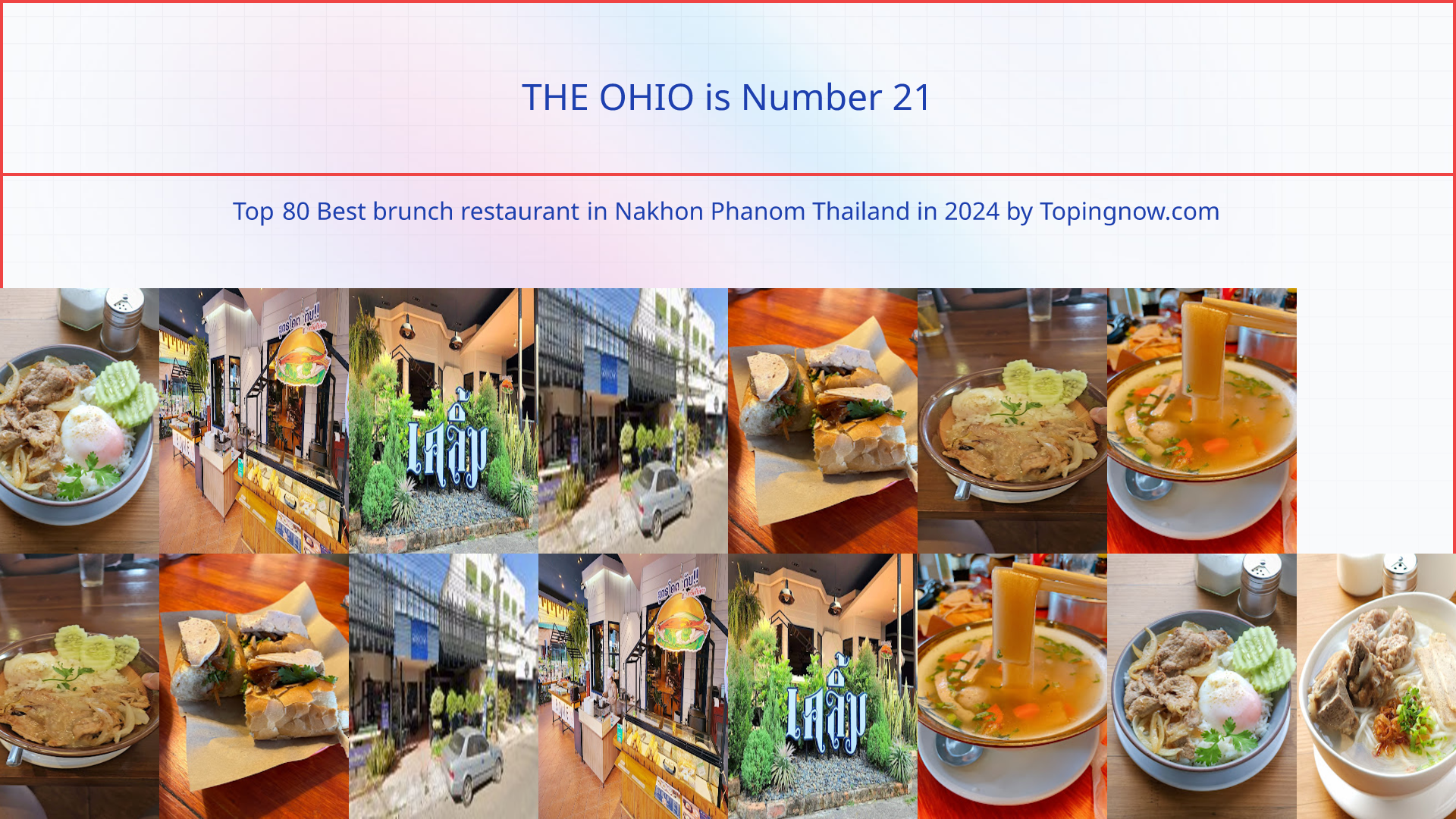 THE OHIO: Top 80 Best brunch restaurant in Nakhon Phanom Thailand in 2025