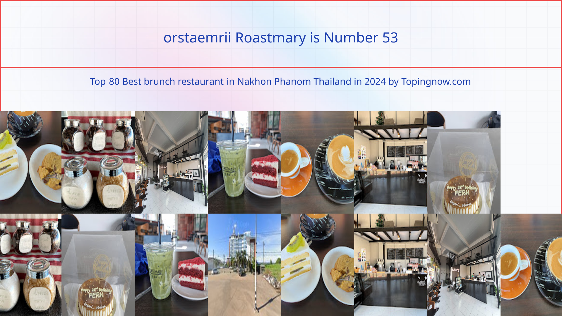 orstaemrii Roastmary: Top 80 Best brunch restaurant in Nakhon Phanom Thailand in 2025