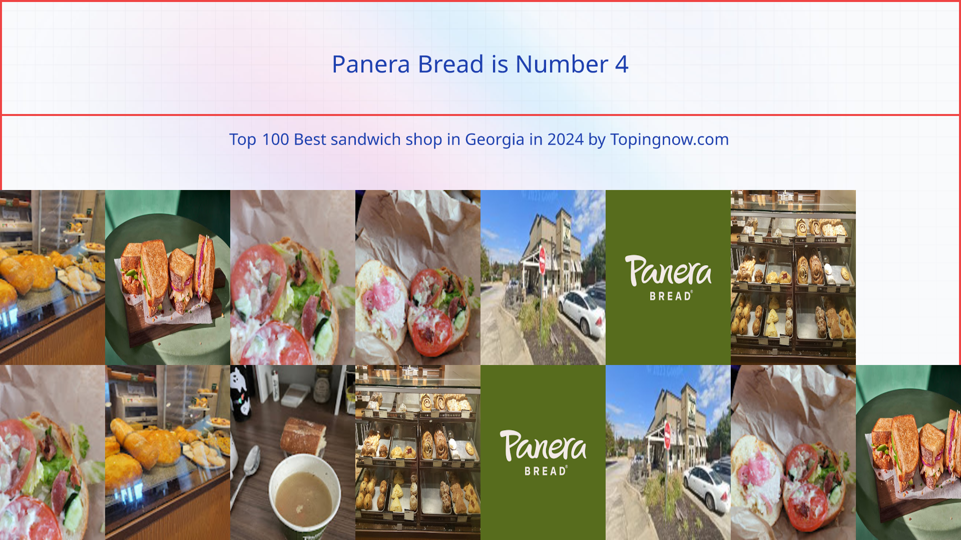 Panera Bread: Top 100 Best sandwich shop in Georgia in 2025