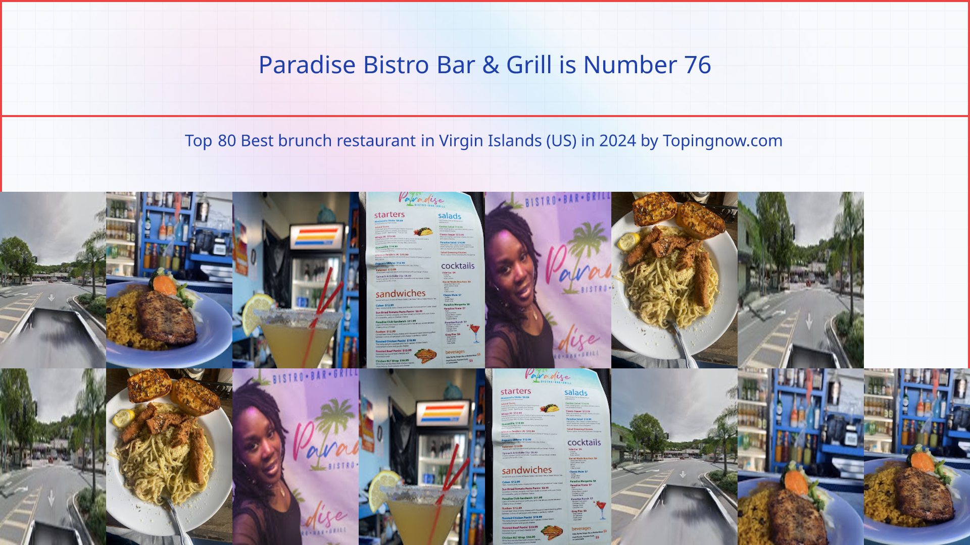 Paradise Bistro Bar & Grill: Top 80 Best brunch restaurant in Virgin Islands (US) in 2025