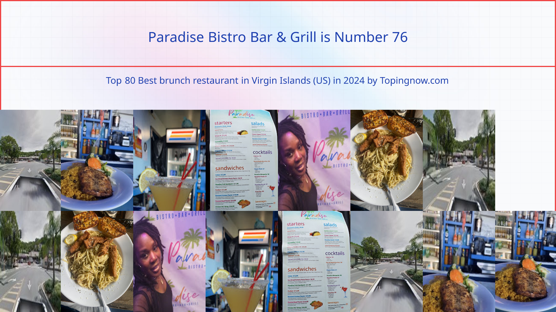 Paradise Bistro Bar & Grill: Top 80 Best brunch restaurant in Virgin Islands (US) in 2024