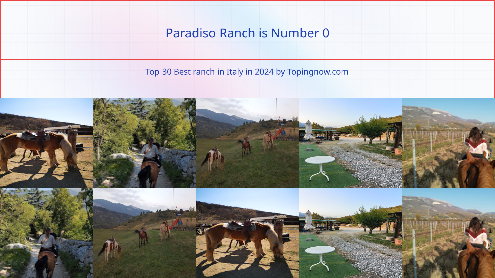 Paradiso Ranch: Top 30 Best ranch in Italy in 2024