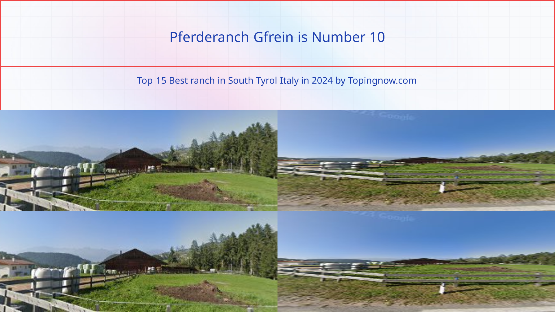 Pferderanch Gfrein: Top 15 Best ranch in South Tyrol Italy in 2024
