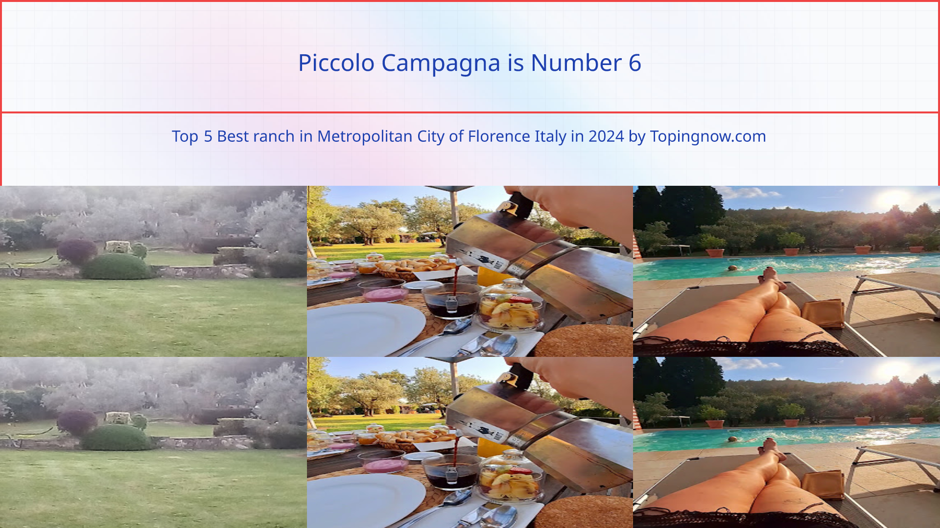 Piccolo Campagna: Top 5 Best ranch in Metropolitan City of Florence Italy in 2024