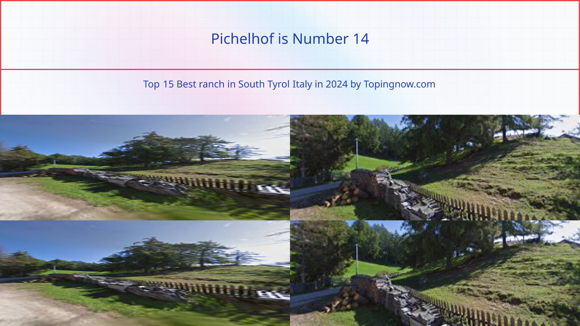 Pichelhof: Top 15 Best ranch in South Tyrol Italy in 2025