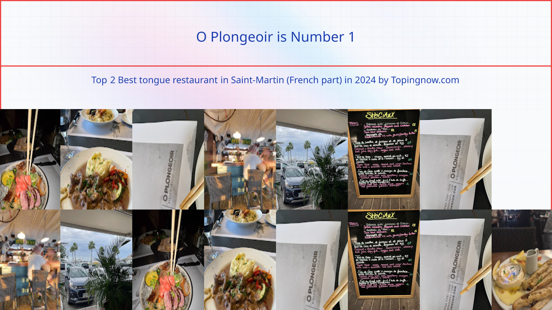 O Plongeoir: Top 2 Best tongue restaurant in Saint-Martin (French part) in 2024