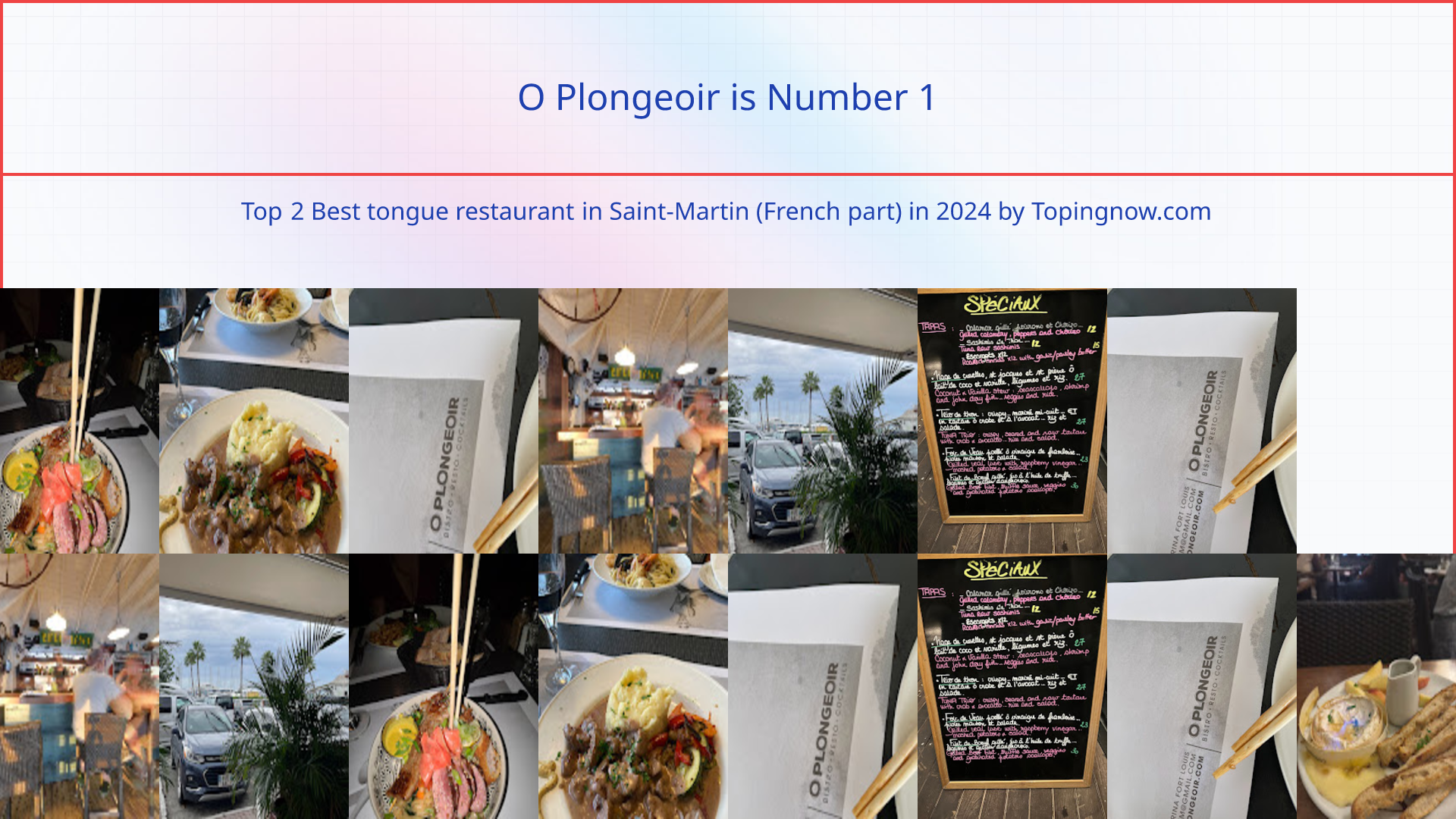 O Plongeoir: Top 2 Best tongue restaurant in Saint-Martin (French part) in 2025