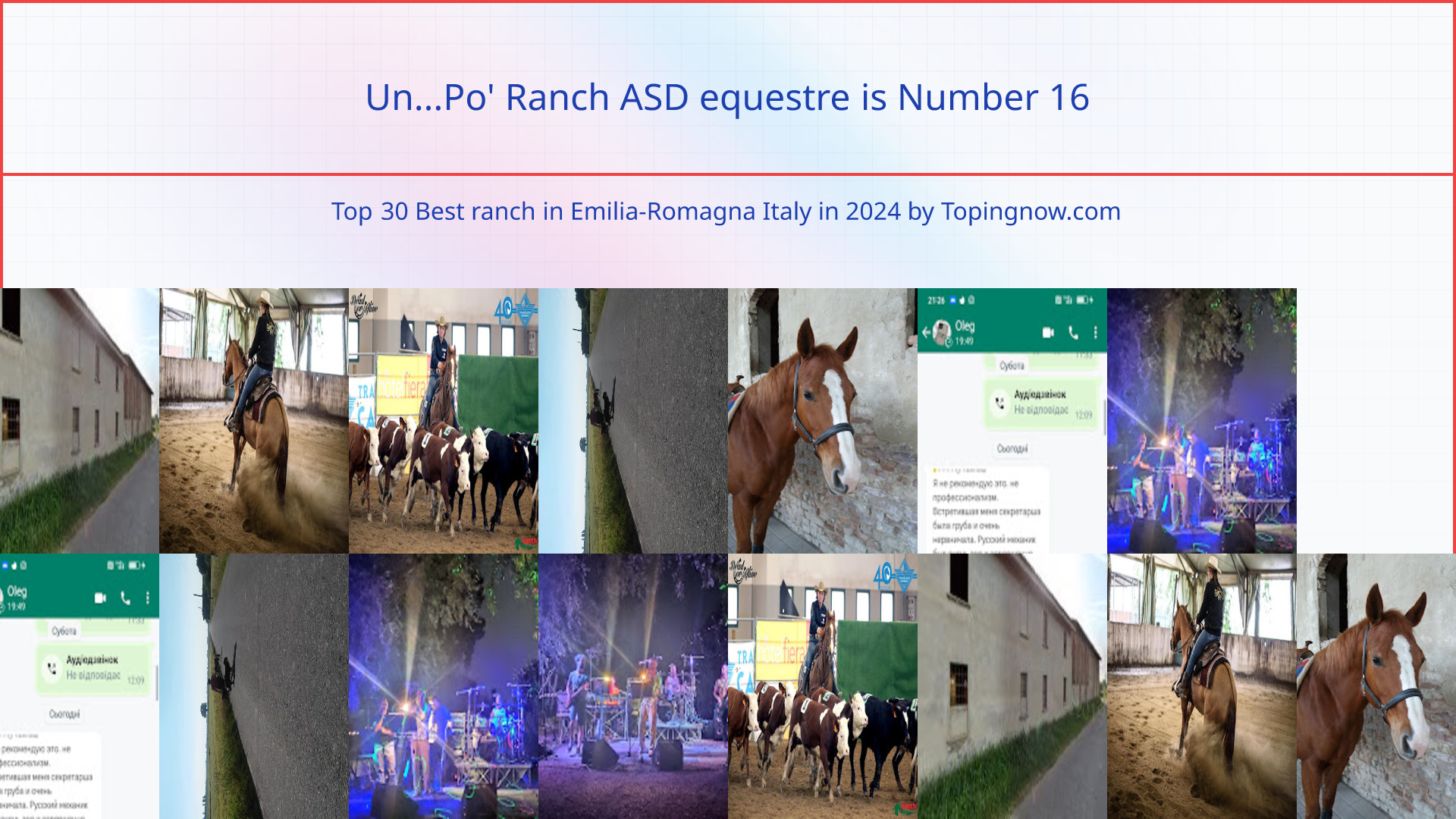 Un...Po' Ranch ASD equestre: Top 30 Best ranch in Emilia-Romagna Italy in 2024