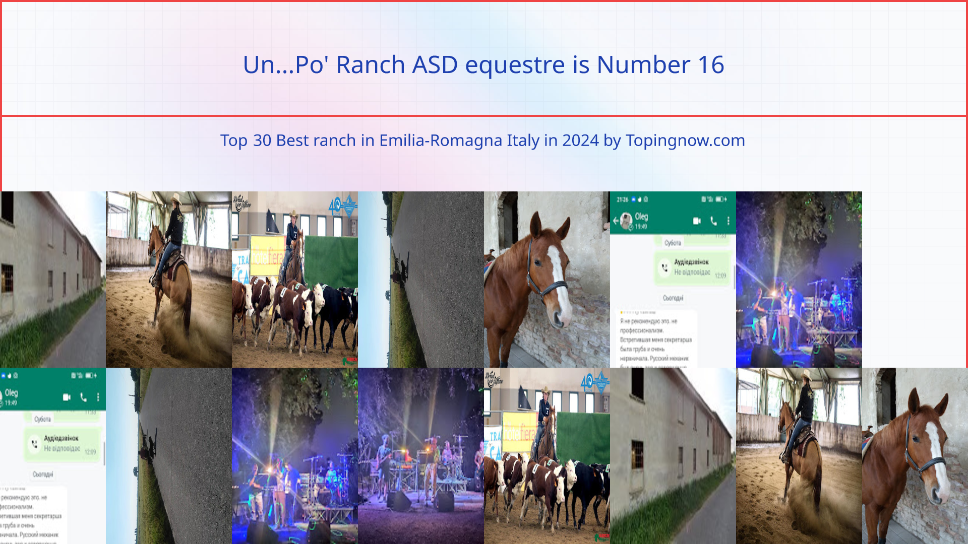 Un...Po' Ranch ASD equestre: Top 30 Best ranch in Emilia-Romagna Italy in 2025