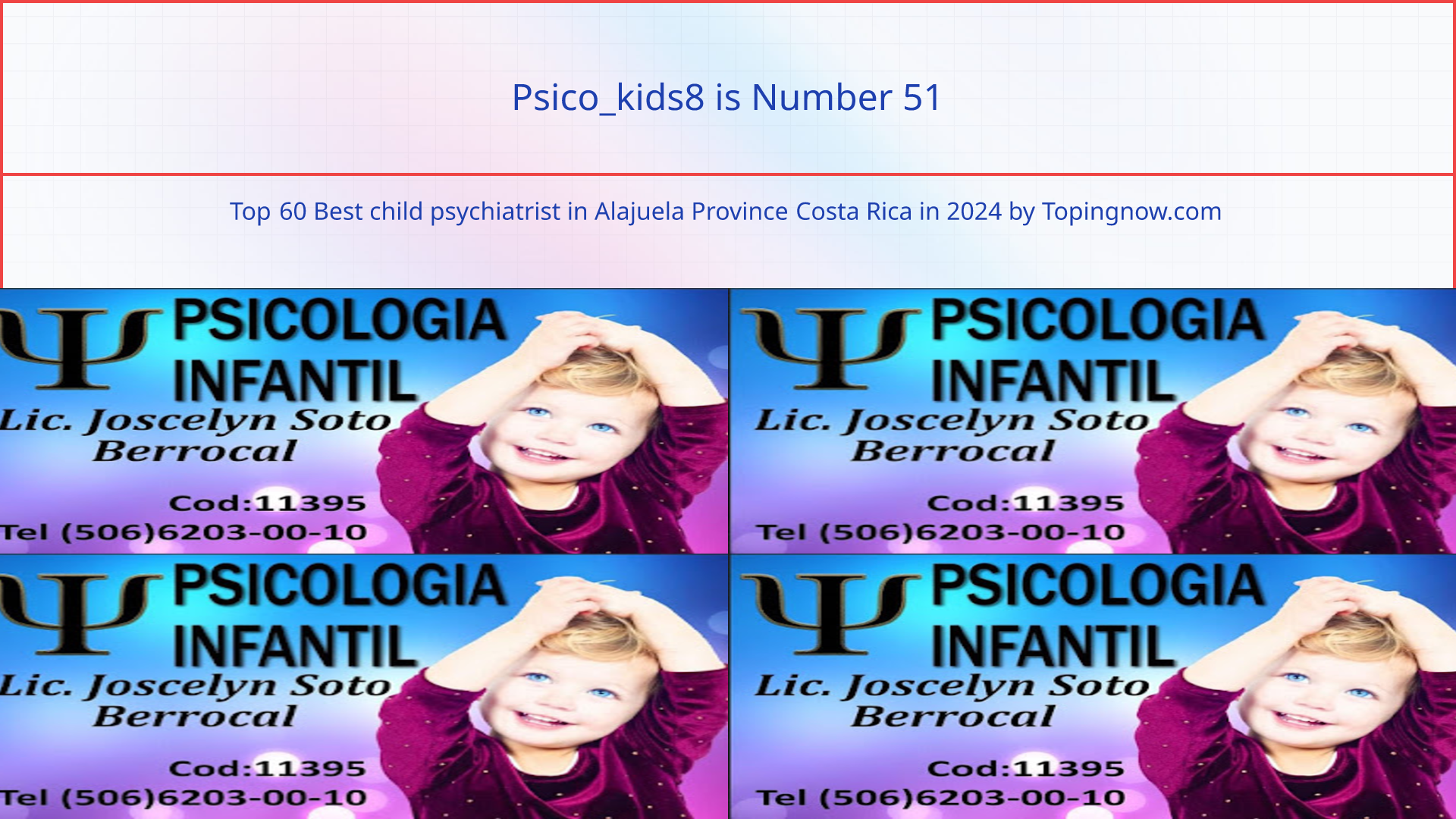 Psico_kids8: Top 60 Best child psychiatrist in Alajuela Province Costa Rica in 2025