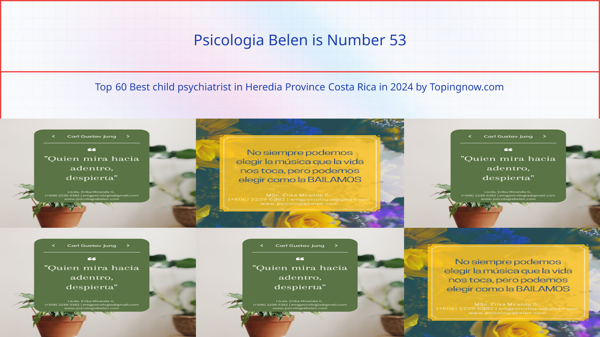 Psicologia Belen: Top 60 Best child psychiatrist in Heredia Province Costa Rica in 2025