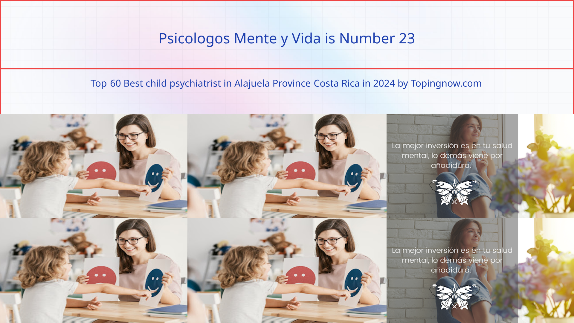 Psicologos Mente y Vida: Top 60 Best child psychiatrist in Alajuela Province Costa Rica in 2025