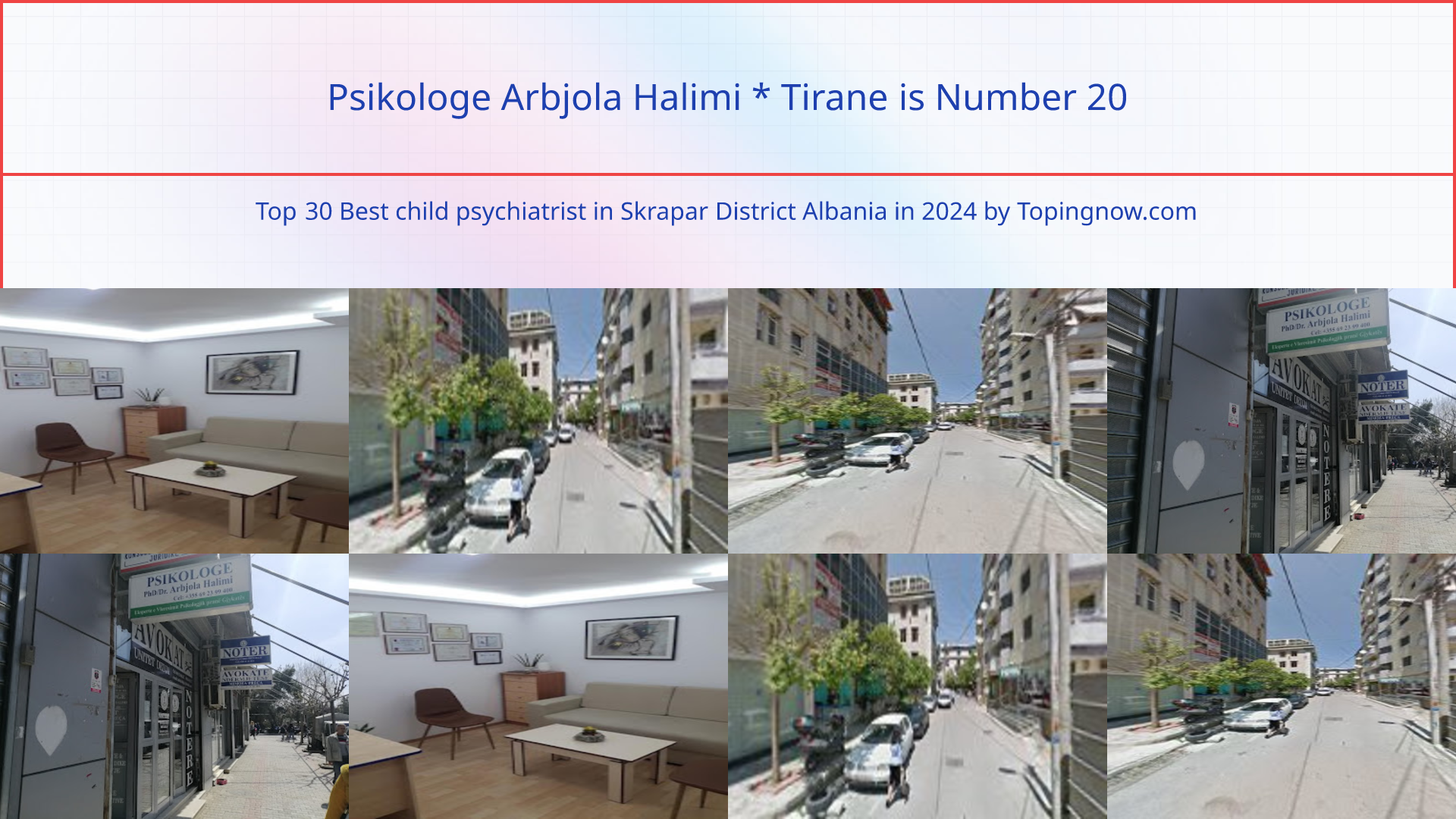 Psikologe Arbjola Halimi * Tirane: Top 30 Best child psychiatrist in Skrapar District Albania in 2025