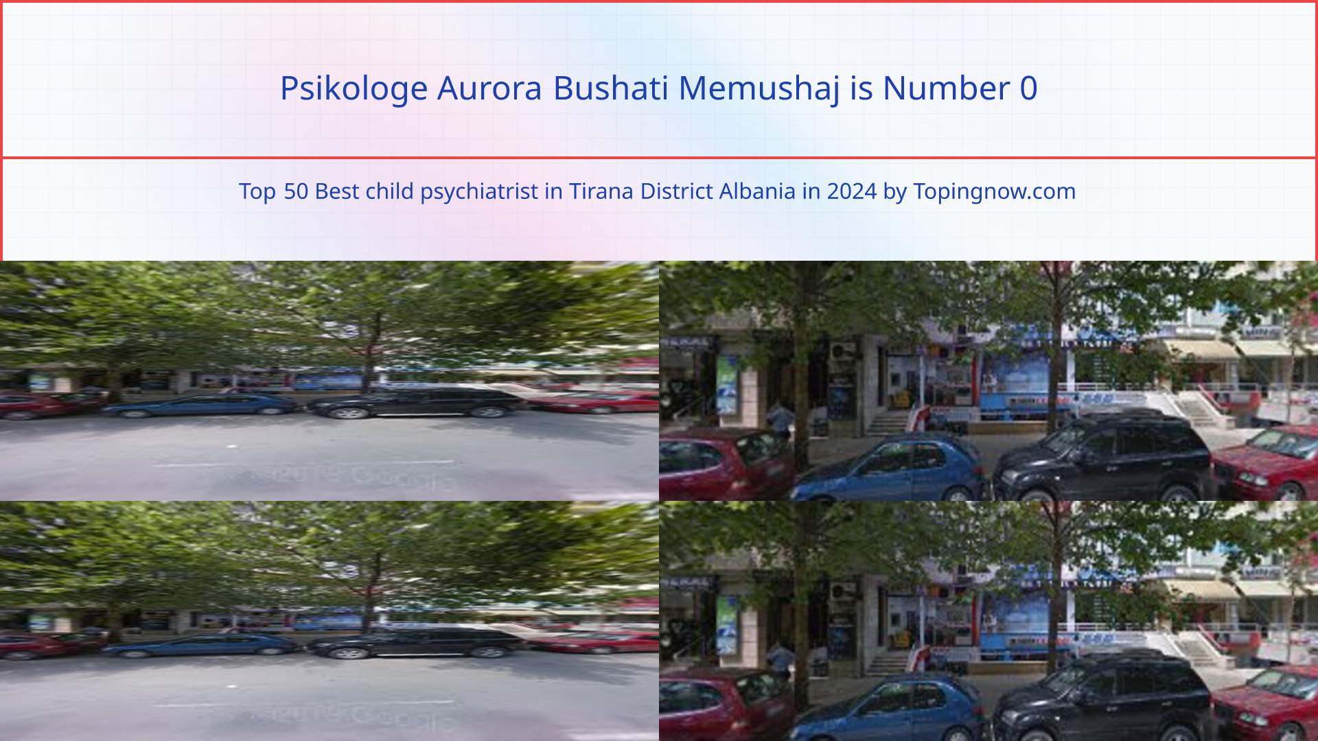 Psikologe Aurora Bushati Memushaj: Top 50 Best child psychiatrist in Tirana District Albania in 2024