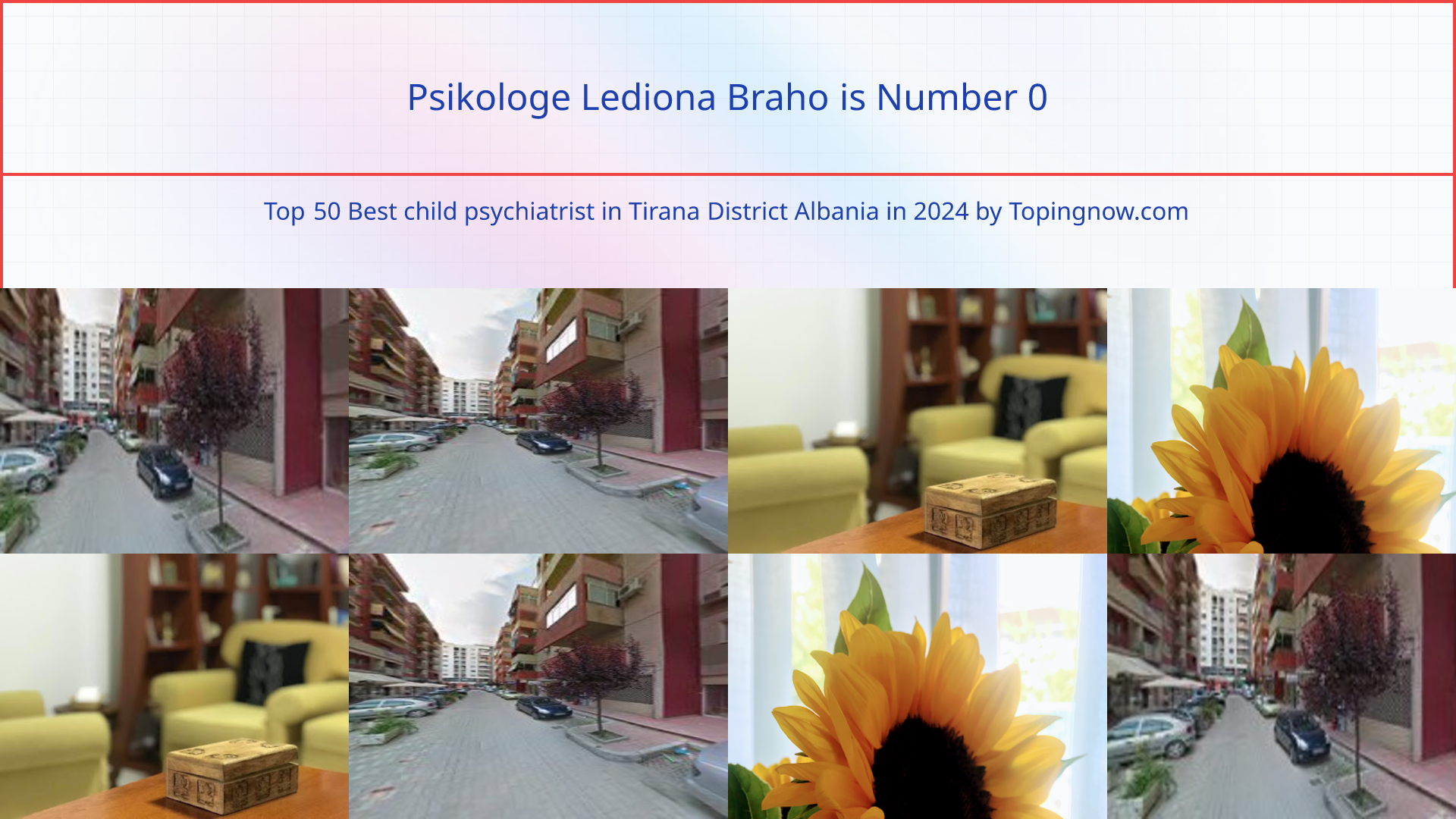 Psikologe Lediona Braho: Top 50 Best child psychiatrist in Tirana District Albania in 2024