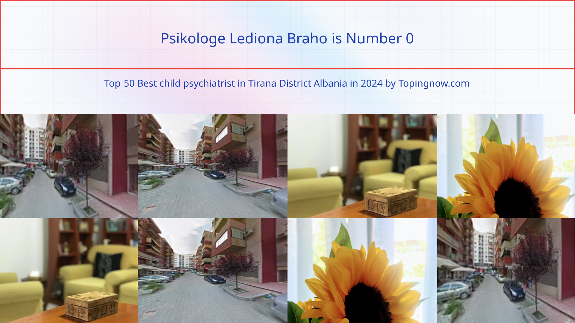 Psikologe Lediona Braho: Top 50 Best child psychiatrist in Tirana District Albania in 2025