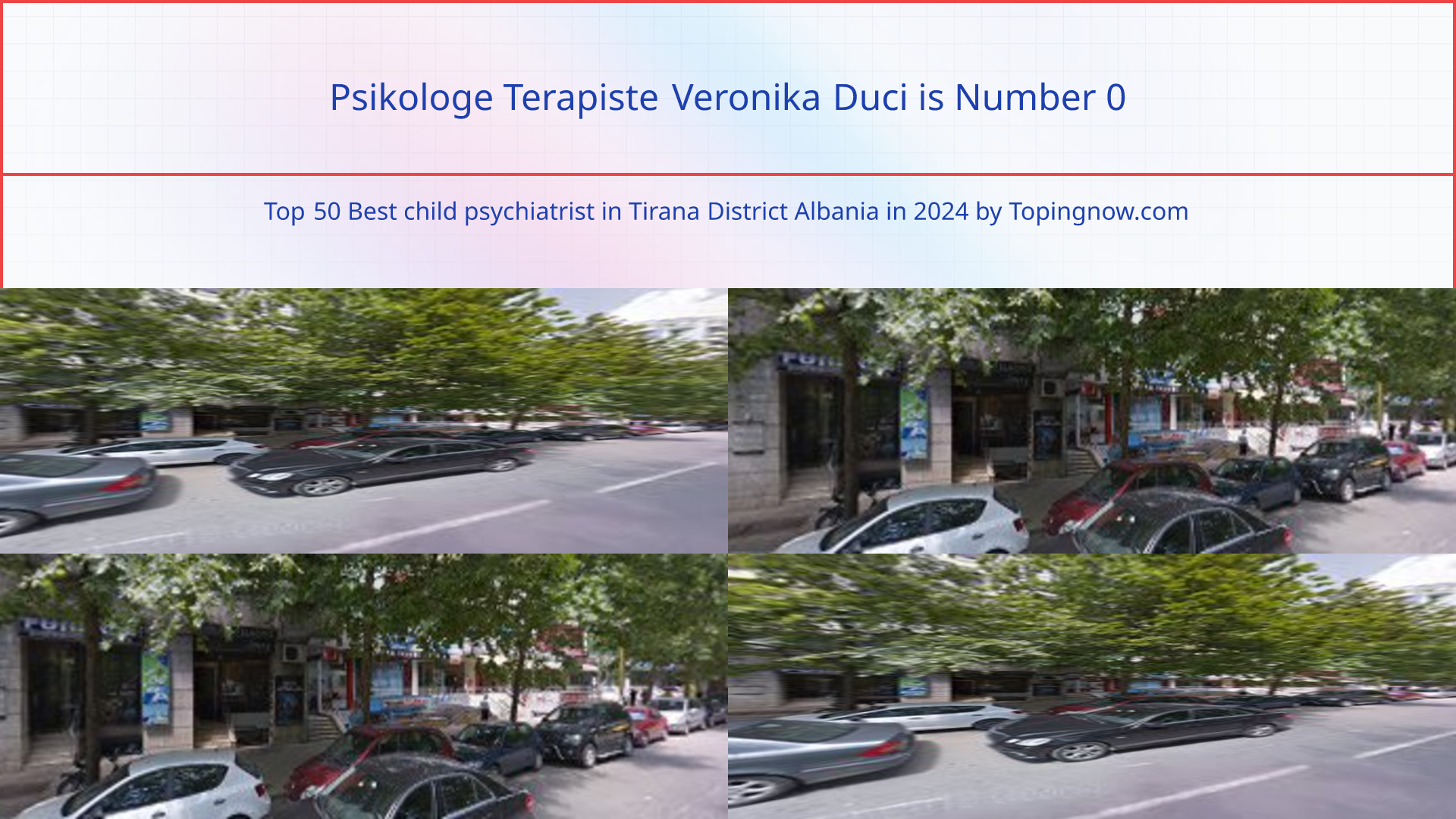 Psikologe Terapiste Veronika Duci: Top 50 Best child psychiatrist in Tirana District Albania in 2024